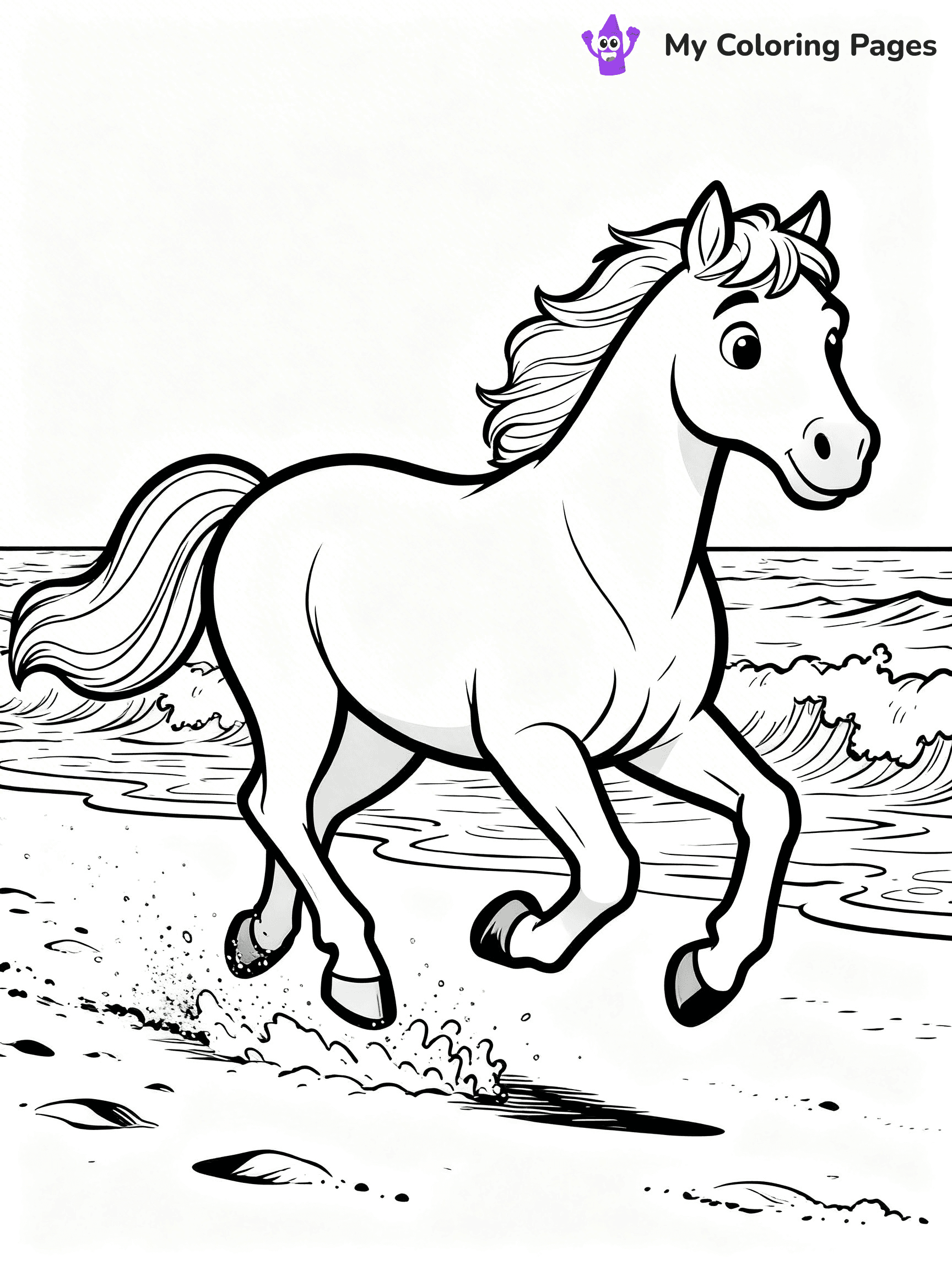Realistic Horse Coloring Pages - 63