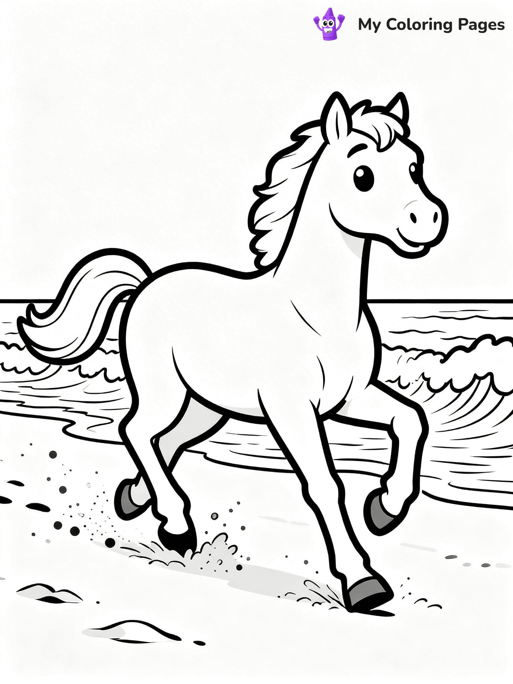 Realistic Horse Coloring Pages - 62
