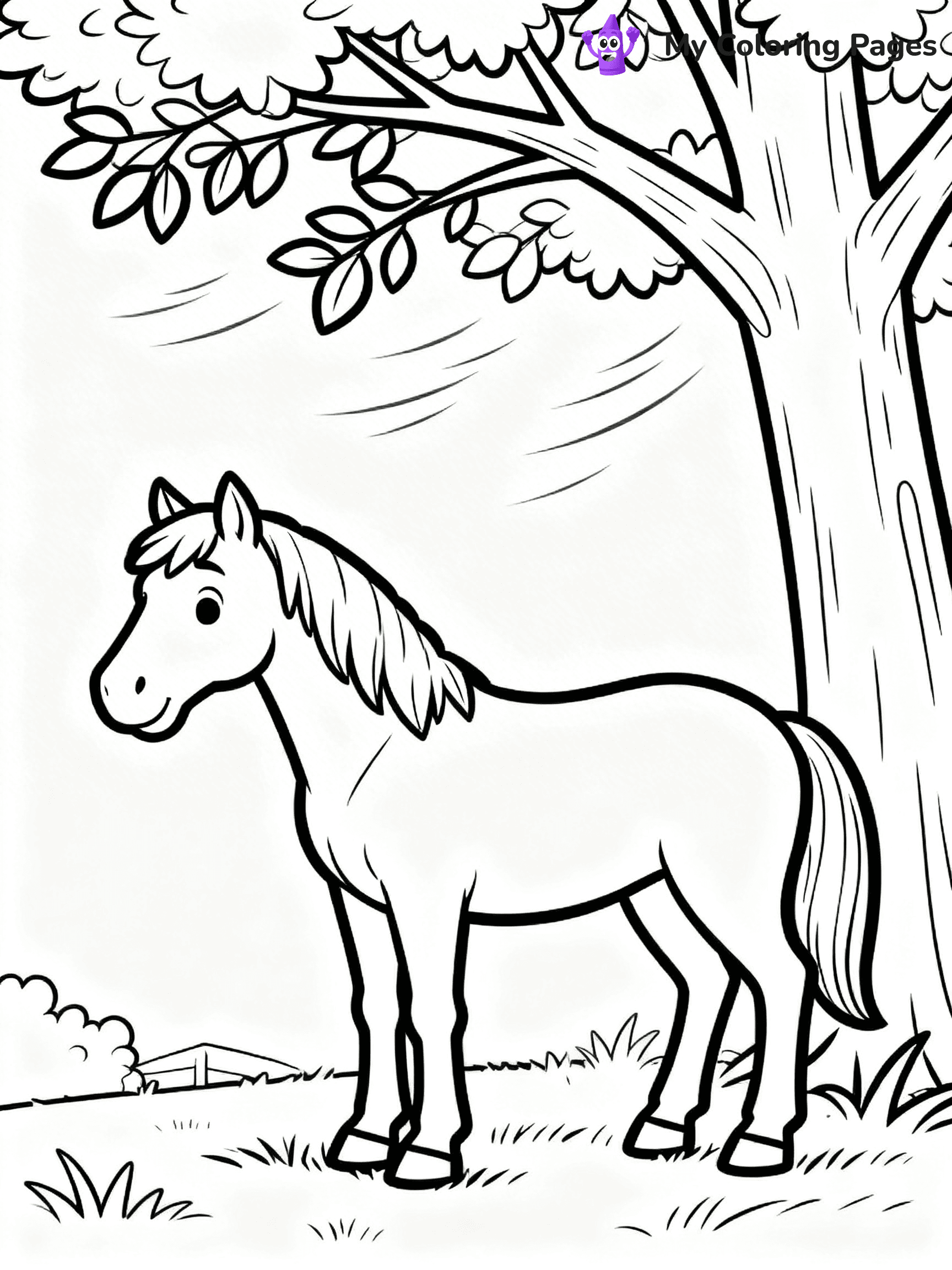 Realistic Horse Coloring Pages - 60