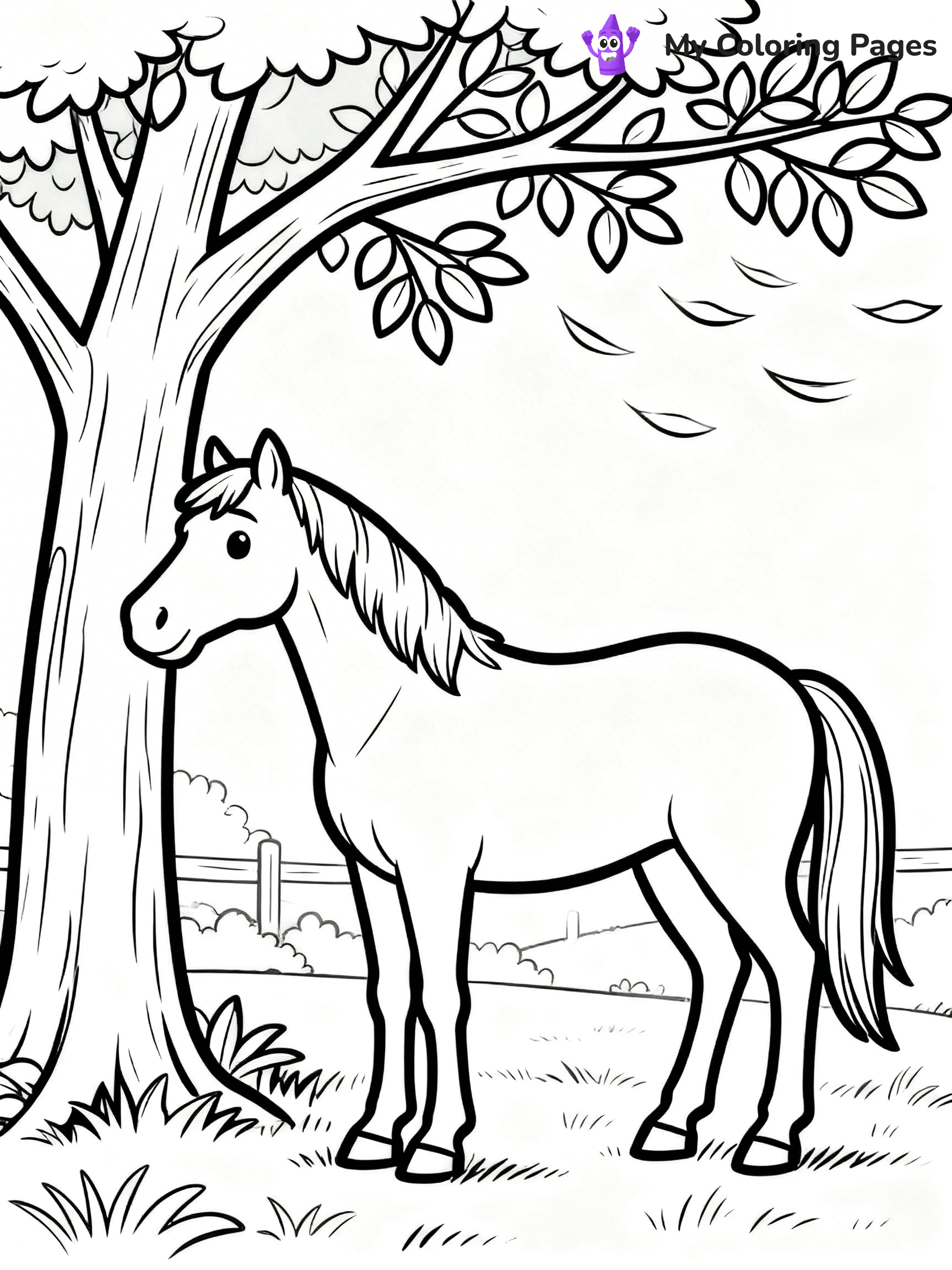 Realistic Horse Coloring Pages - 57