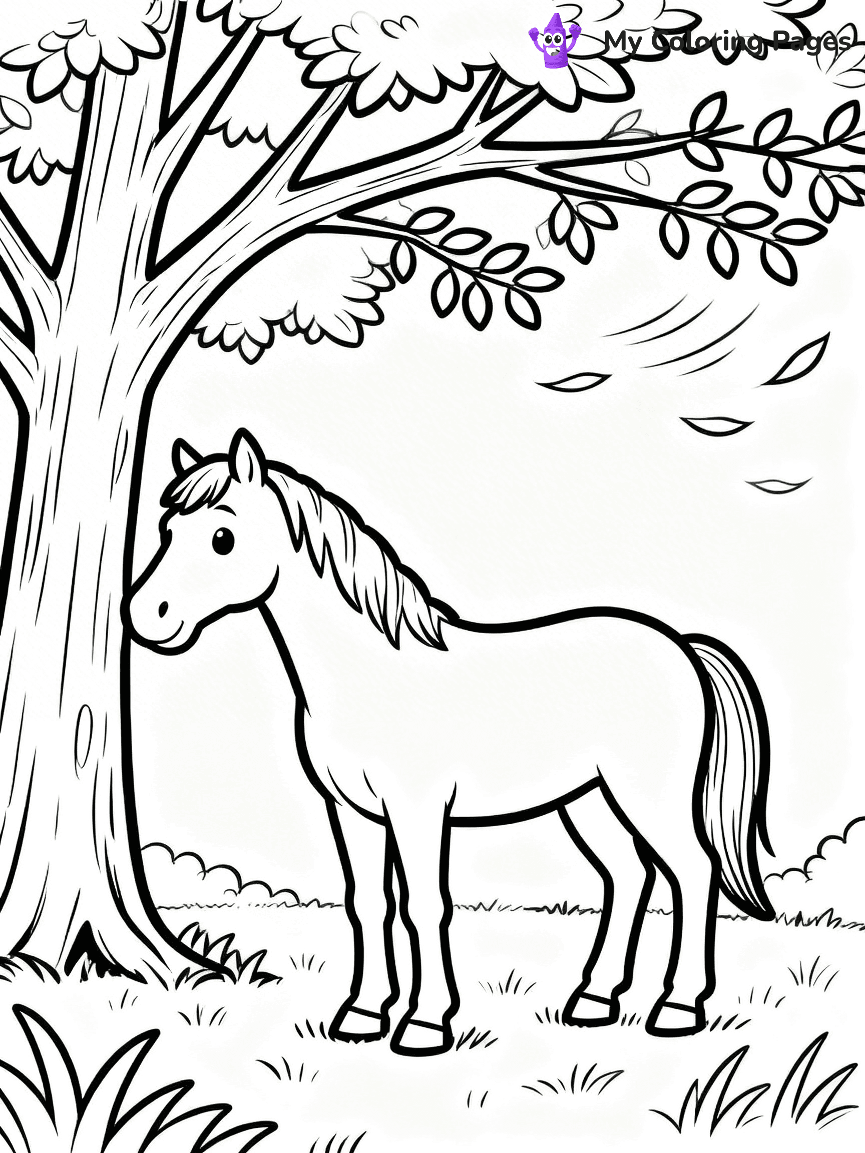 Realistic Horse Coloring Pages - 56