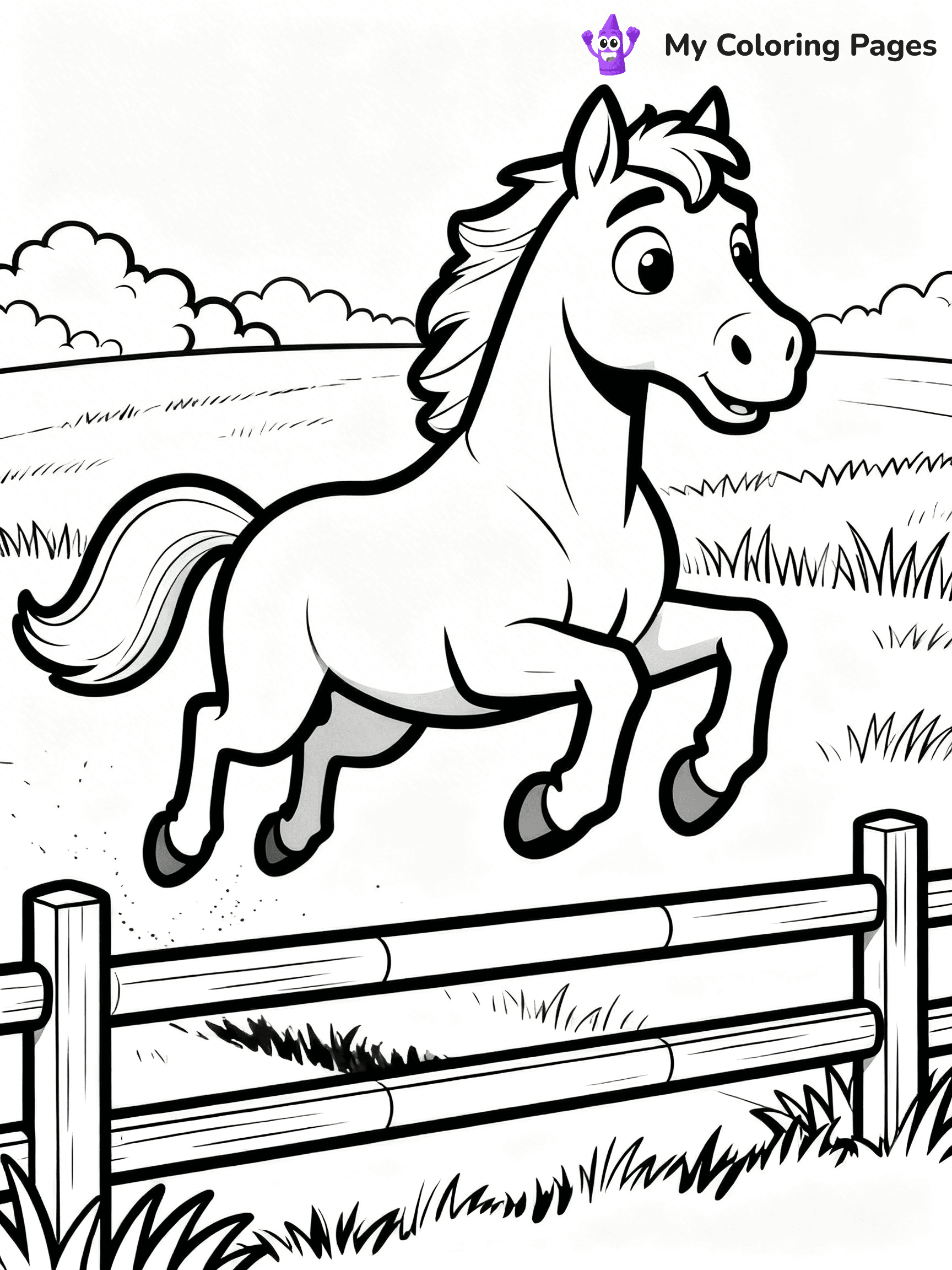 Realistic Horse Coloring Pages - 54