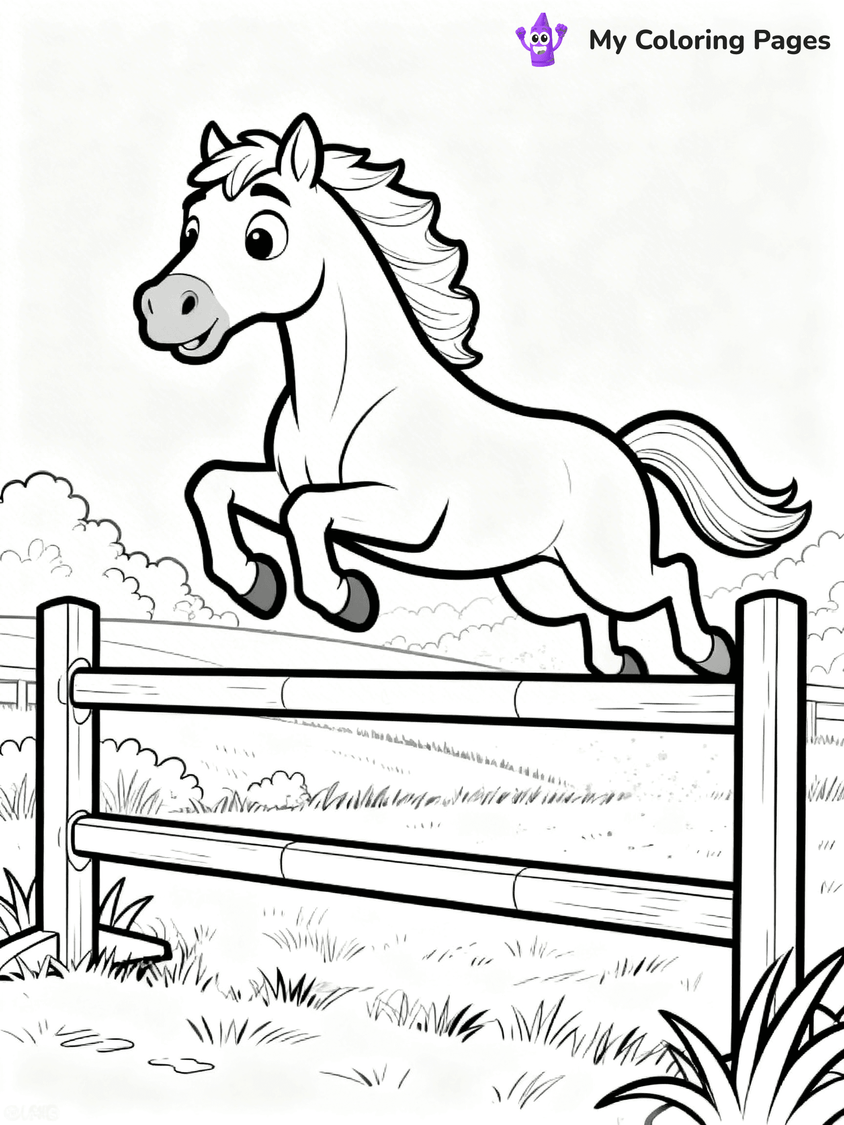 Realistic Horse Coloring Pages - 52