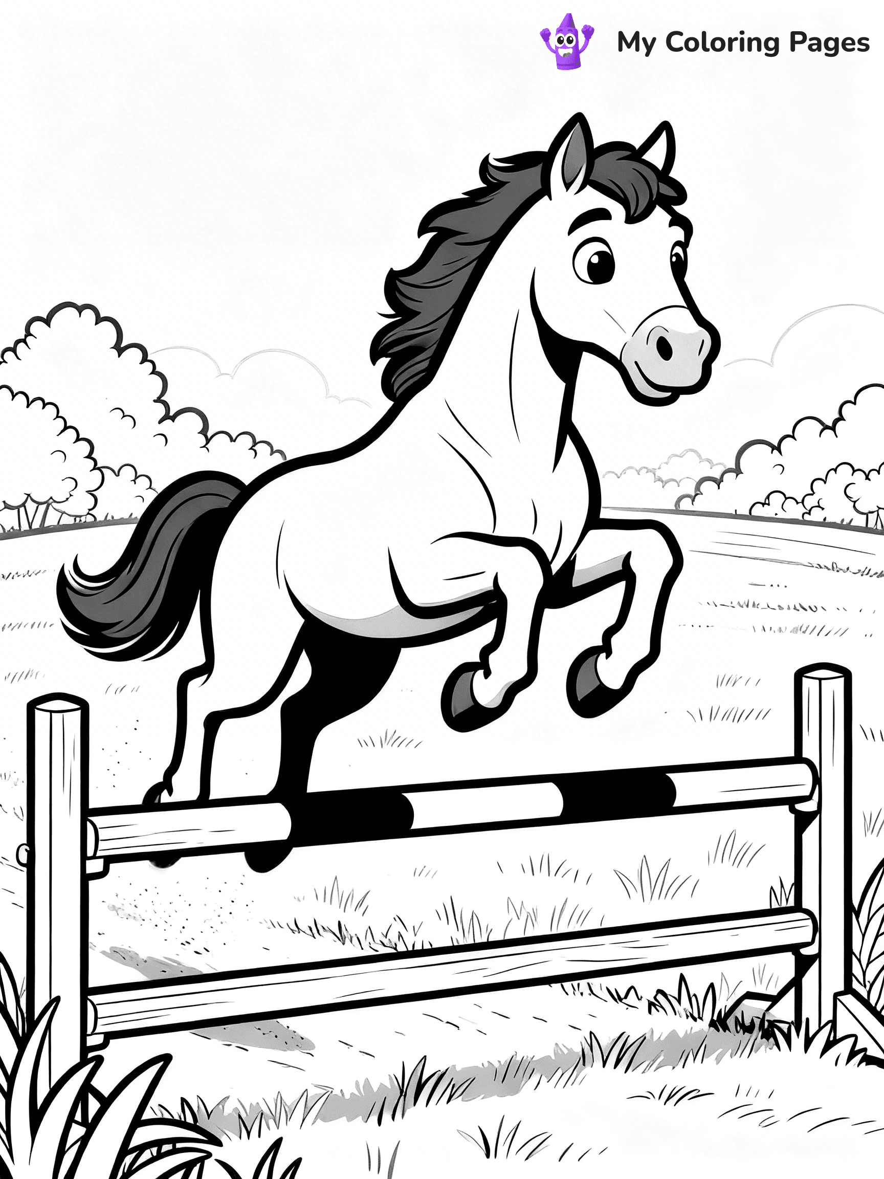 Realistic Horse Coloring Pages - 49