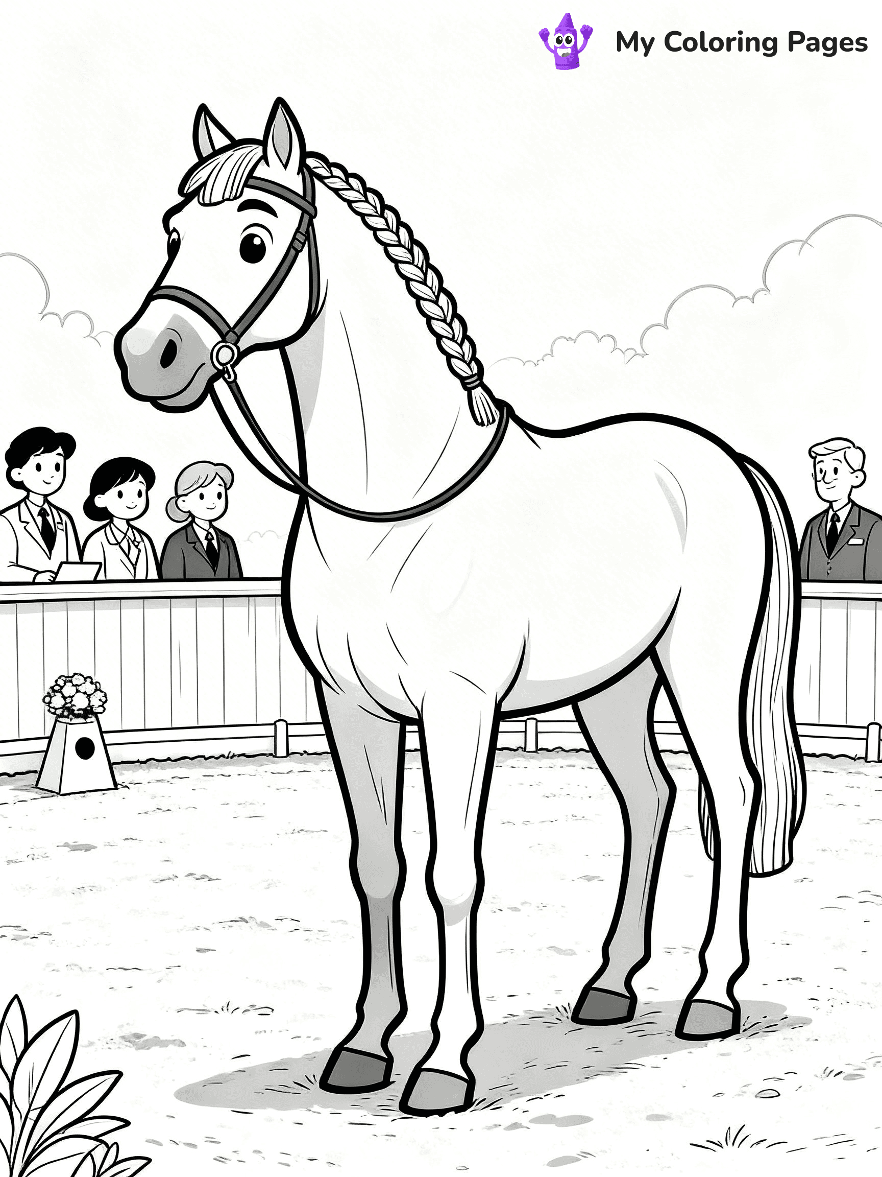 Realistic Horse Coloring Pages - 39