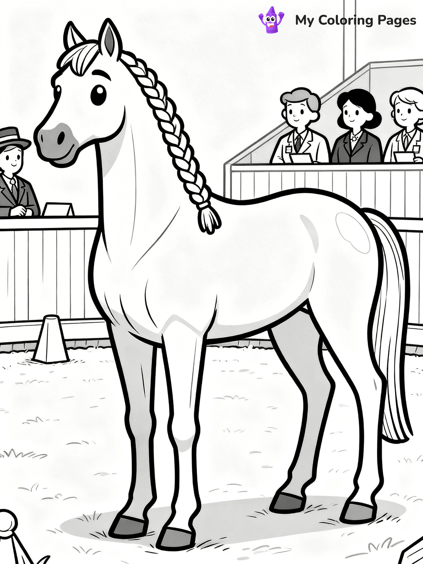 Realistic Horse Coloring Pages - 37