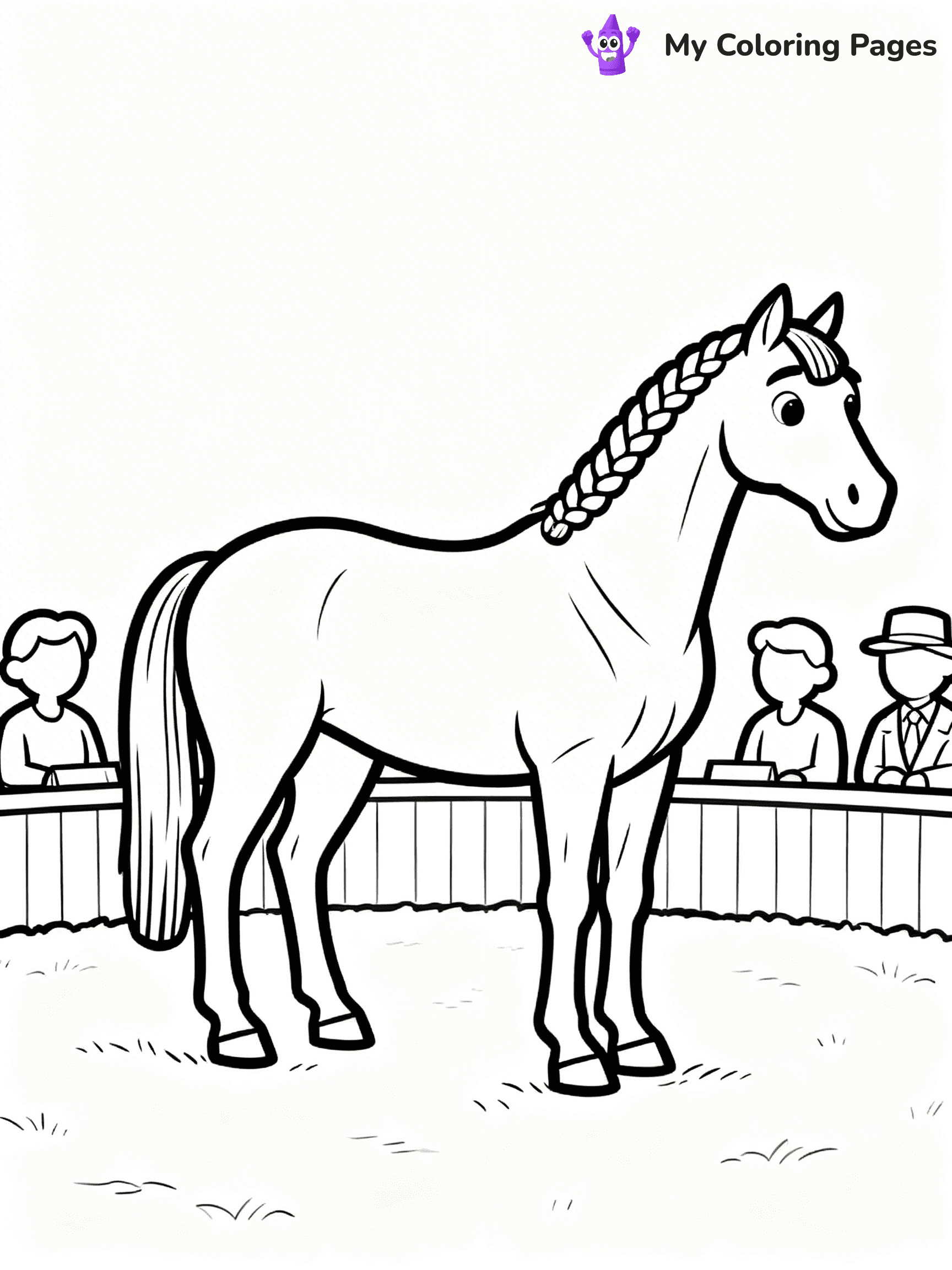 Realistic Horse Coloring Pages - 35