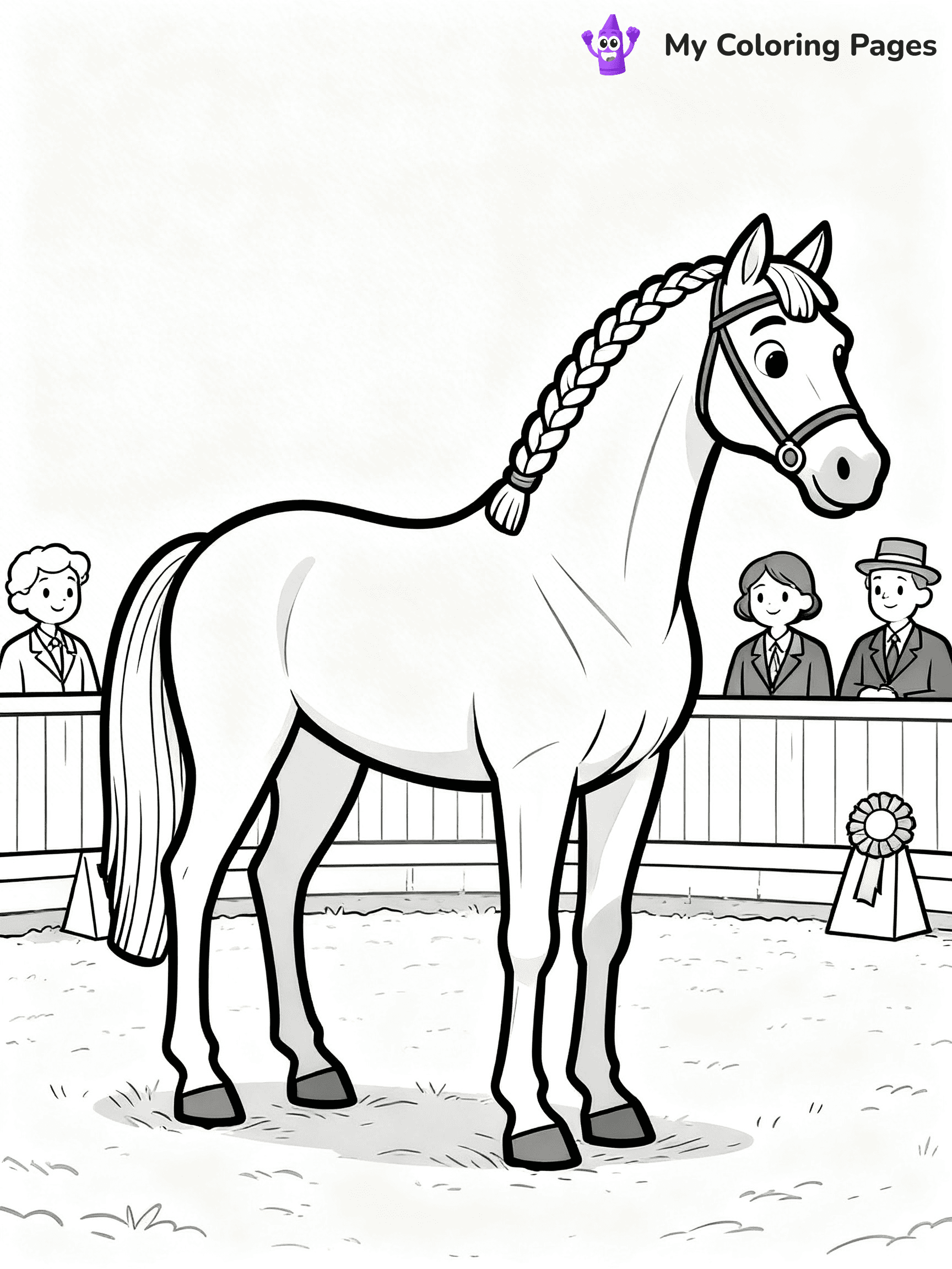 Realistic Horse Coloring Pages - 34