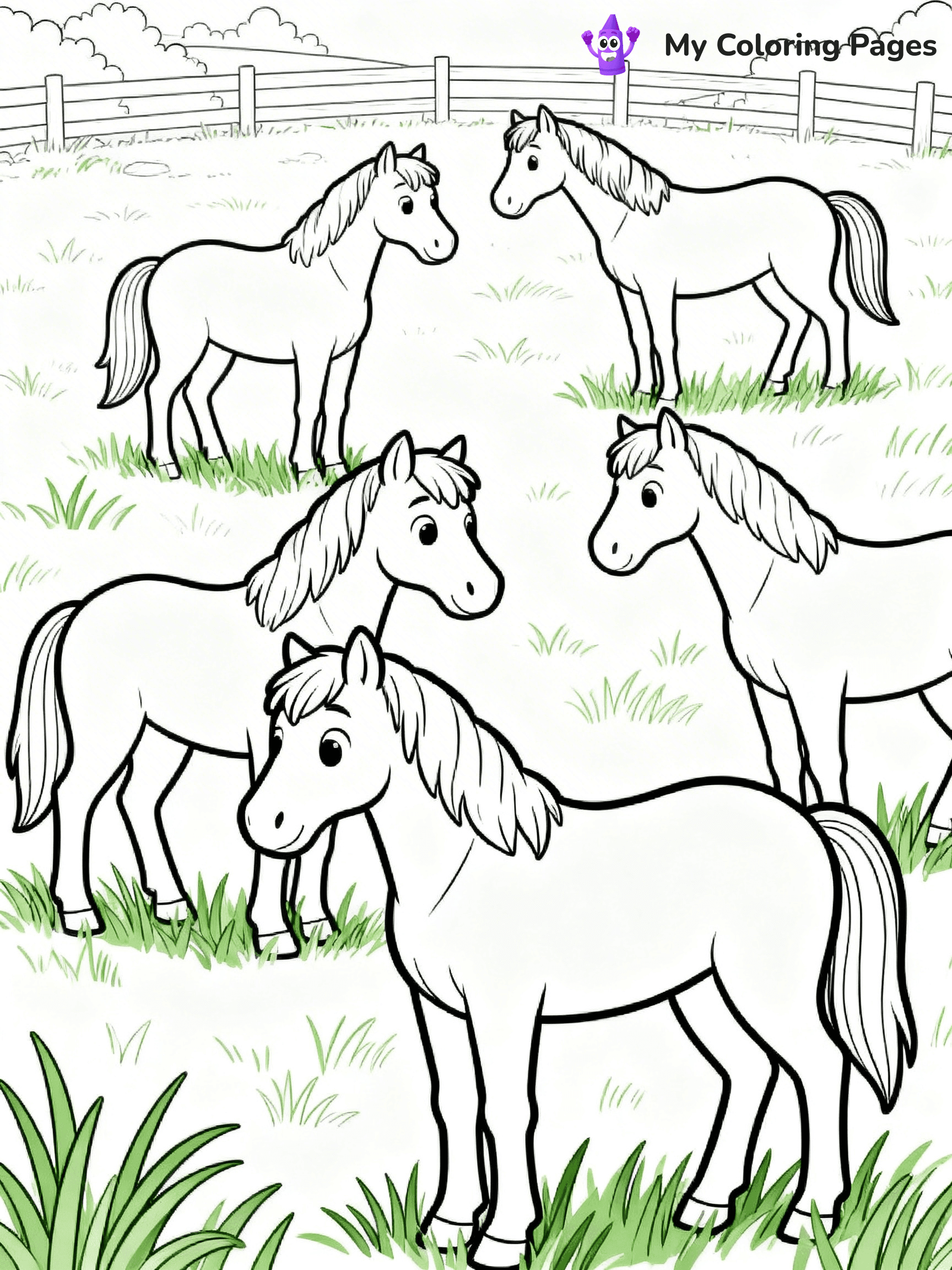 Realistic Horse Coloring Pages - 18
