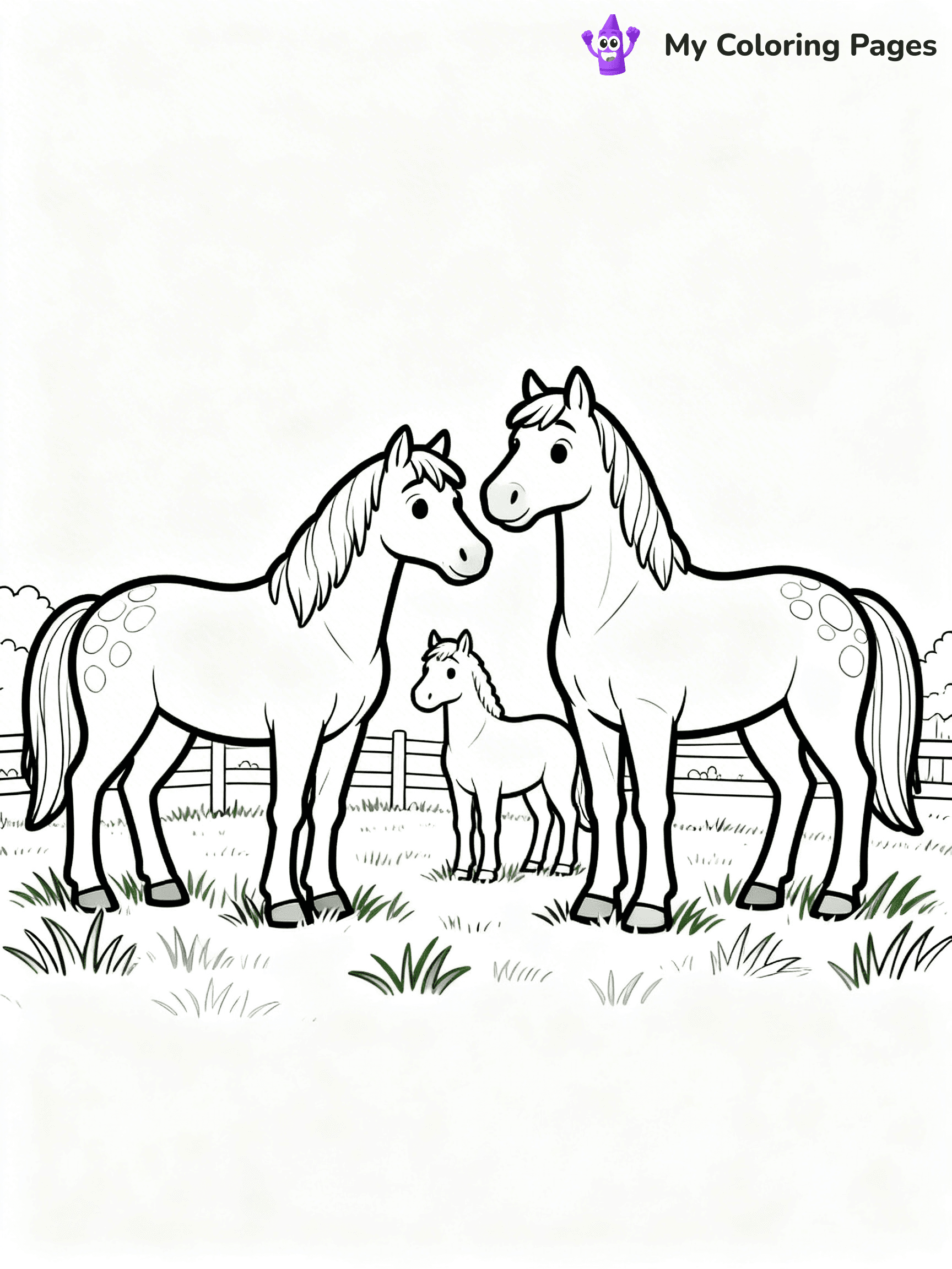 Realistic Horse Coloring Pages - 15