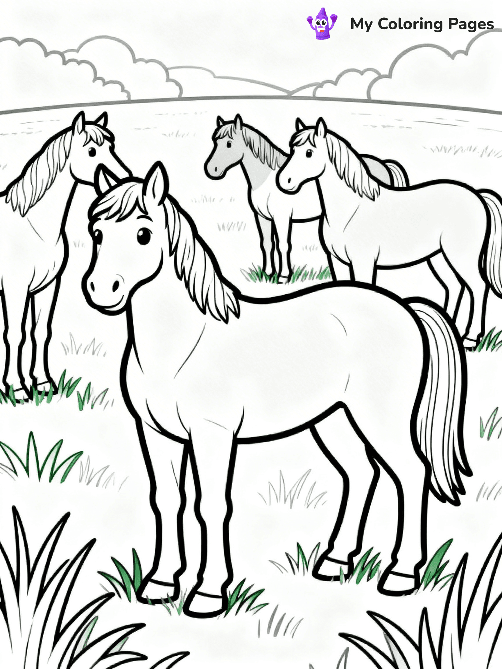 Realistic Horse Coloring Pages - 14