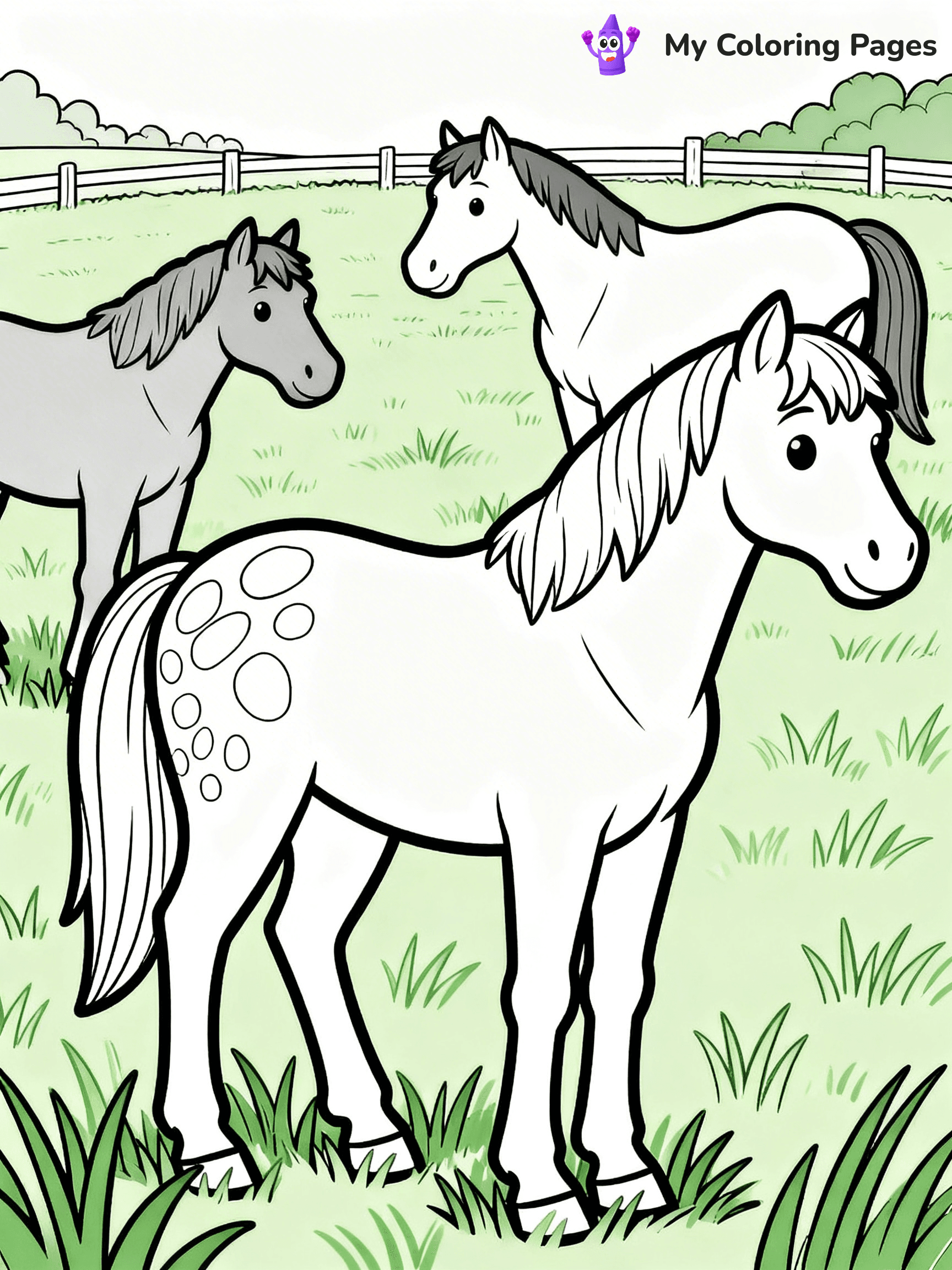 Realistic Horse Coloring Pages - 13