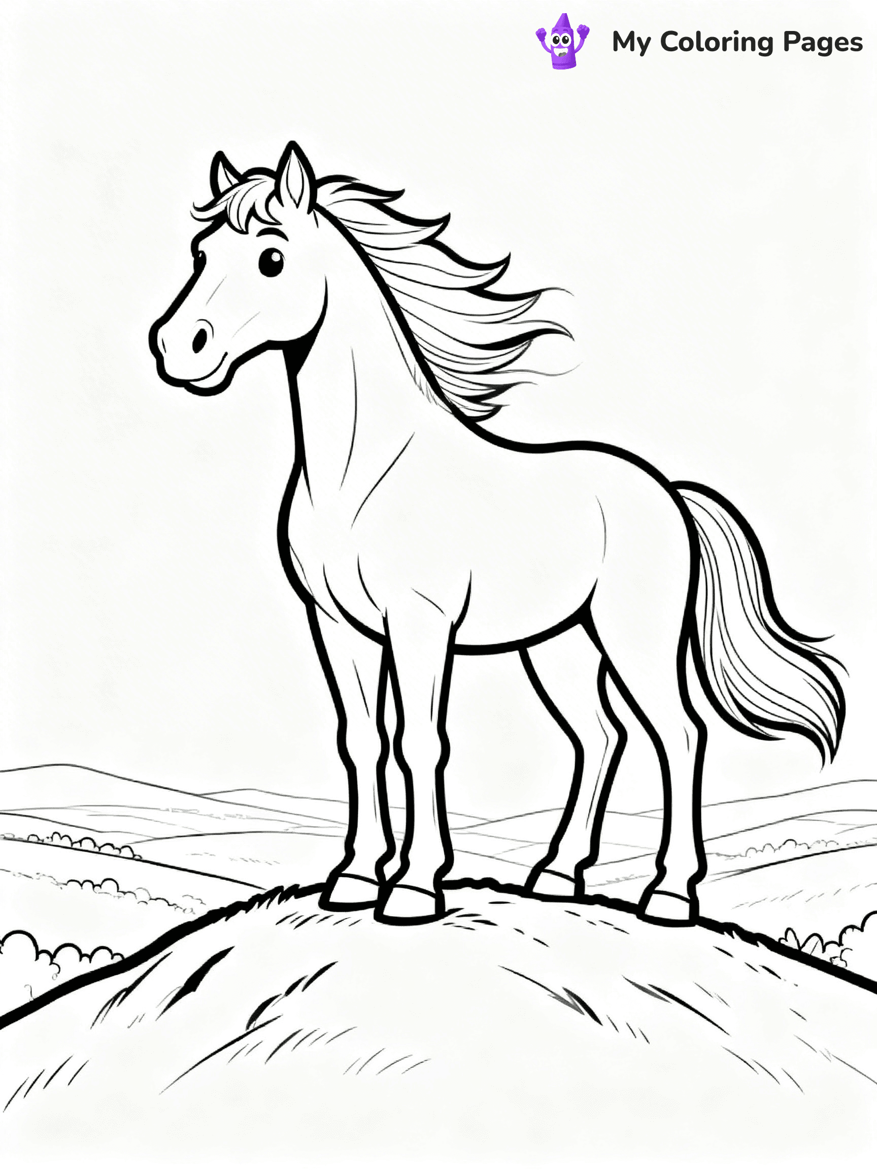 Realistic Horse Coloring Pages - 9