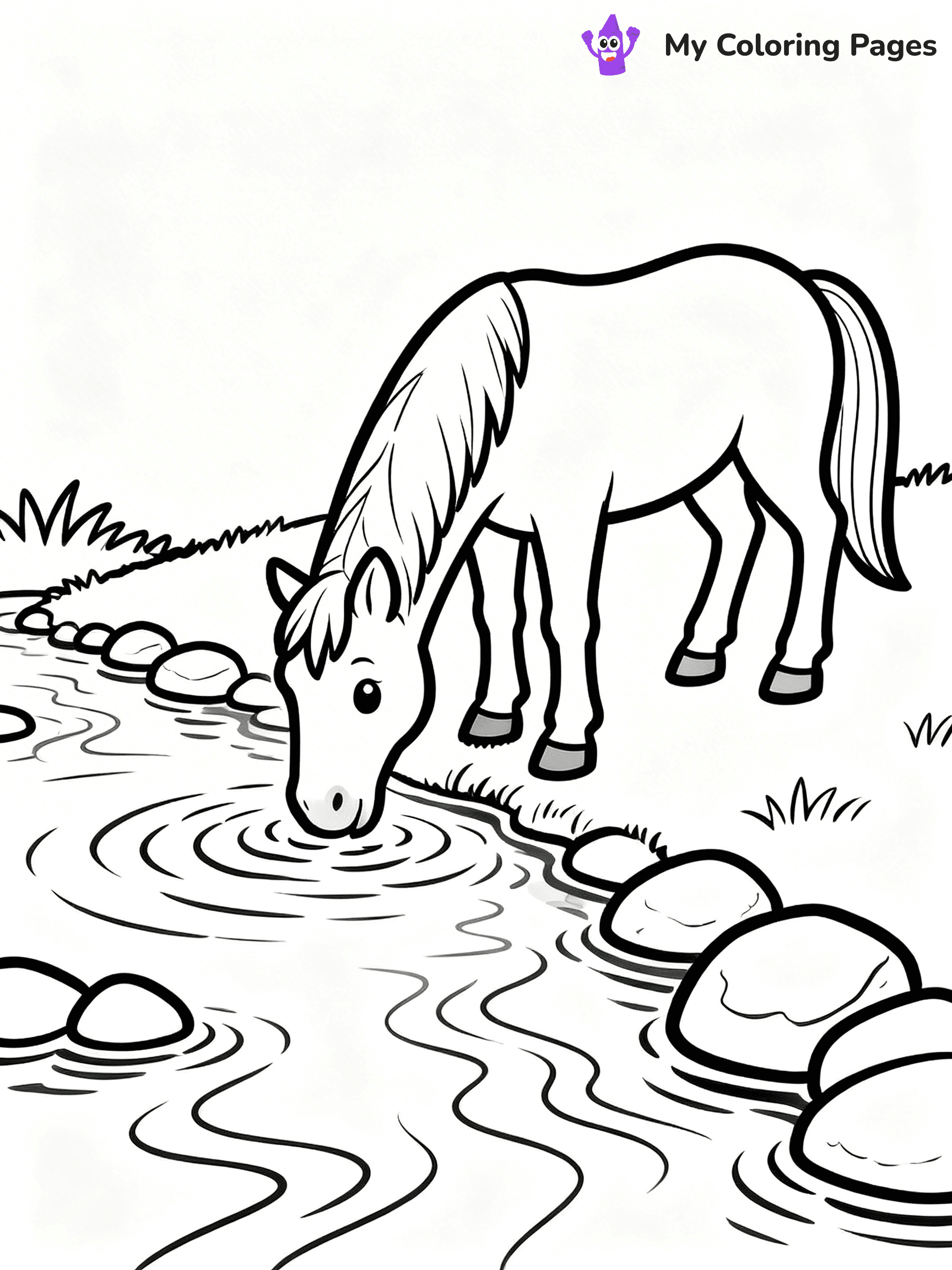 Realistic Horse Coloring Pages - 6