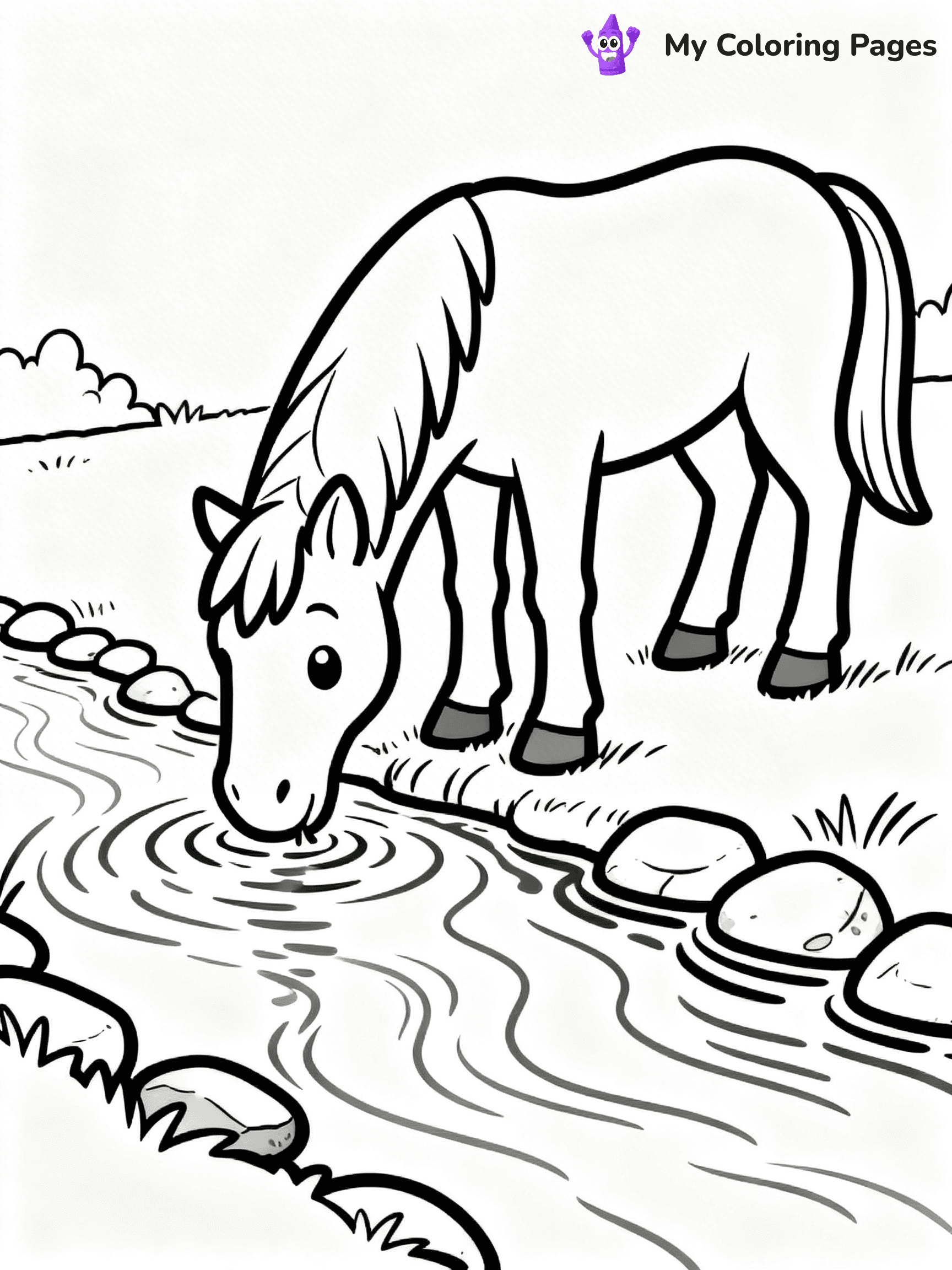 Realistic Horse Coloring Pages - 5