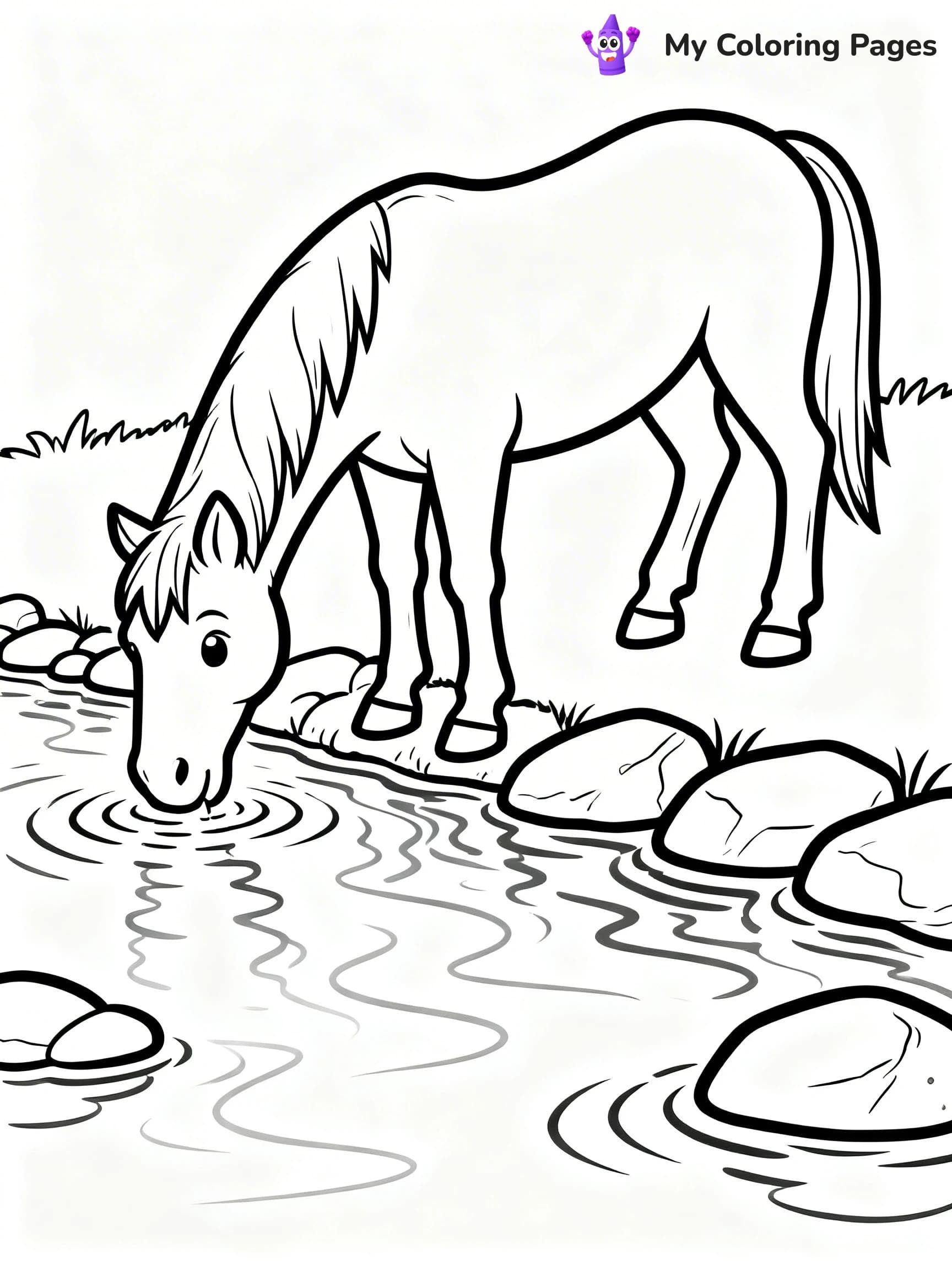 Realistic Horse Coloring Pages - 4