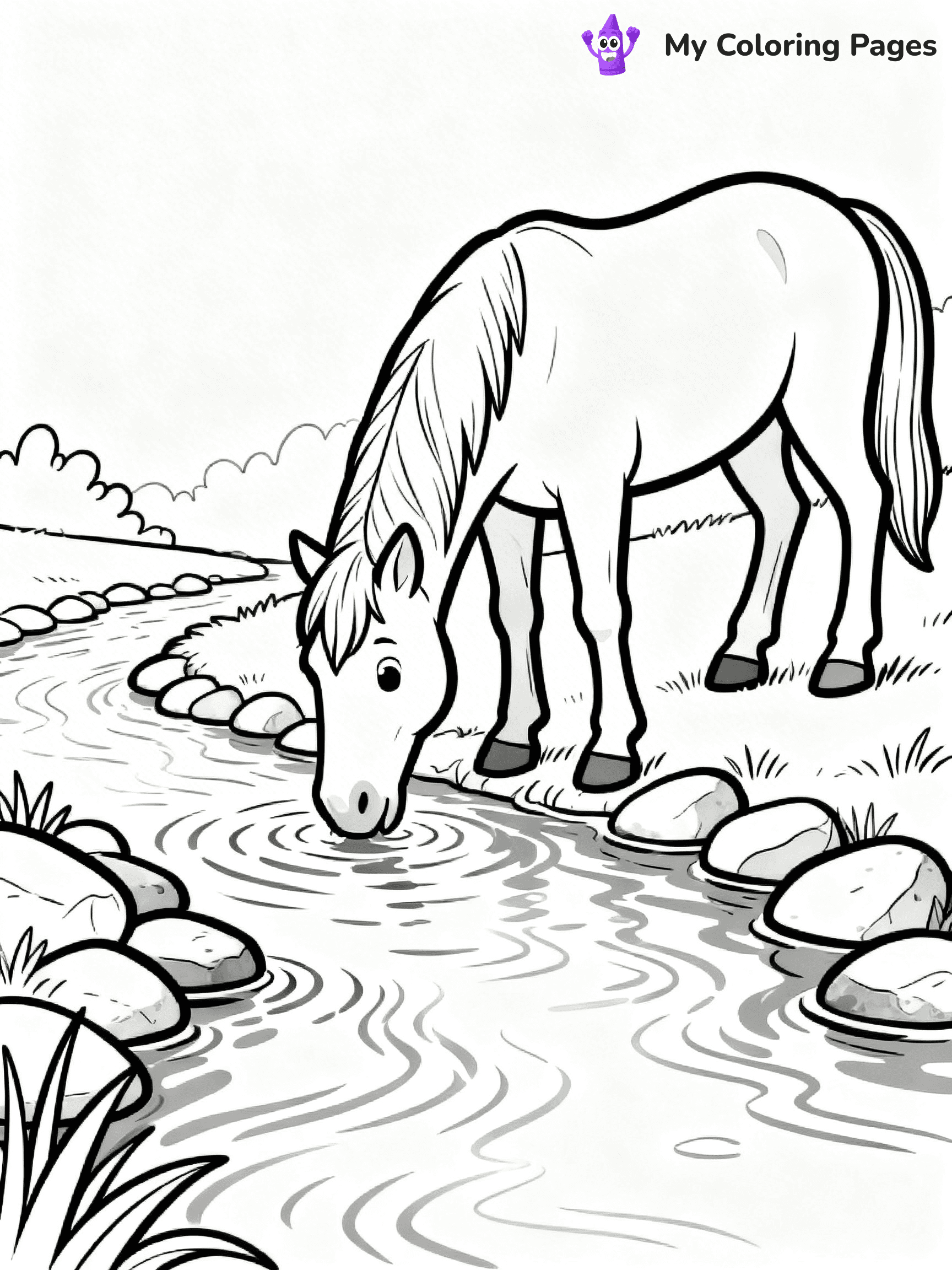 Realistic Horse Coloring Pages - 3