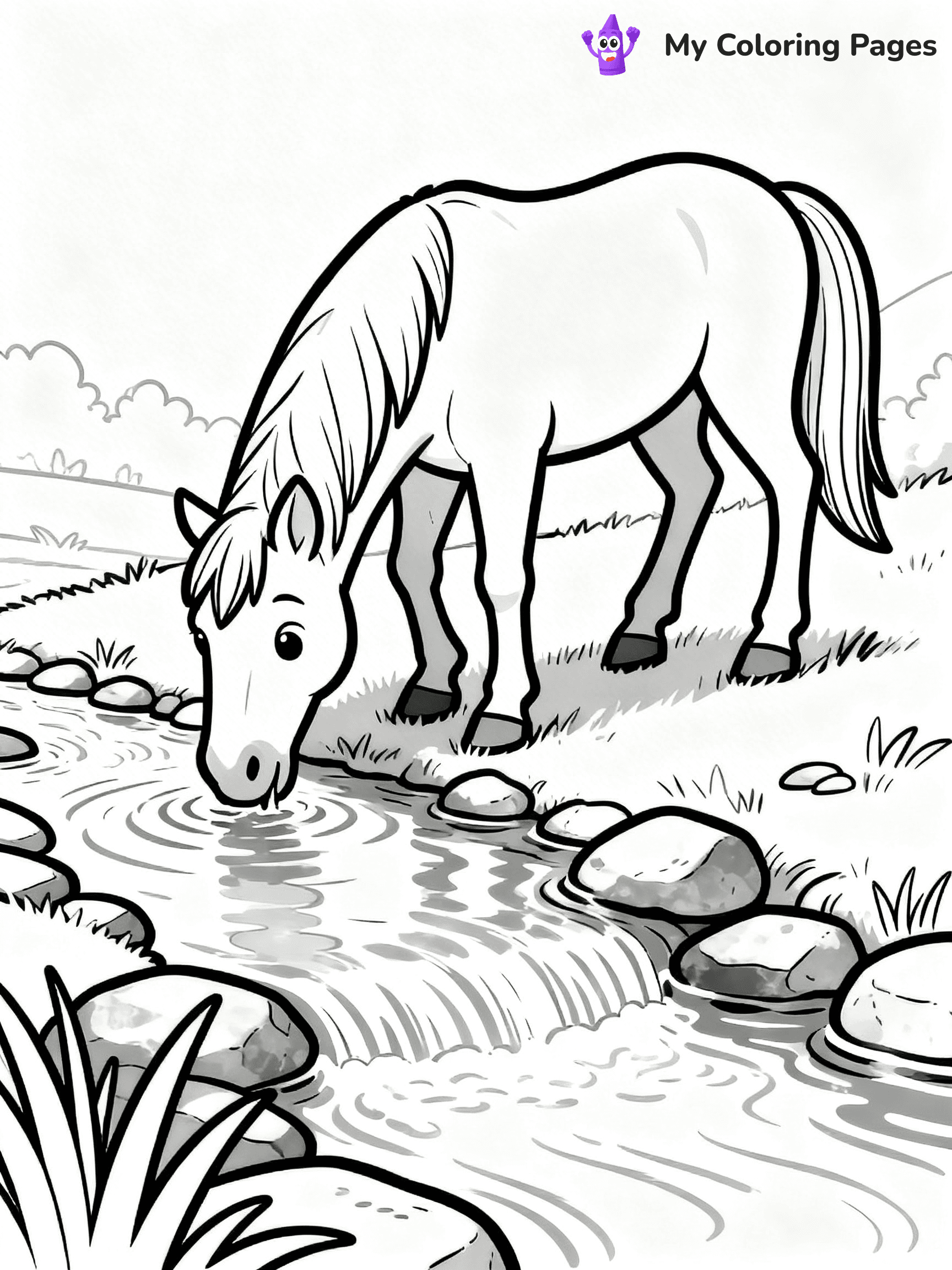 Realistic Horse Coloring Pages - 2
