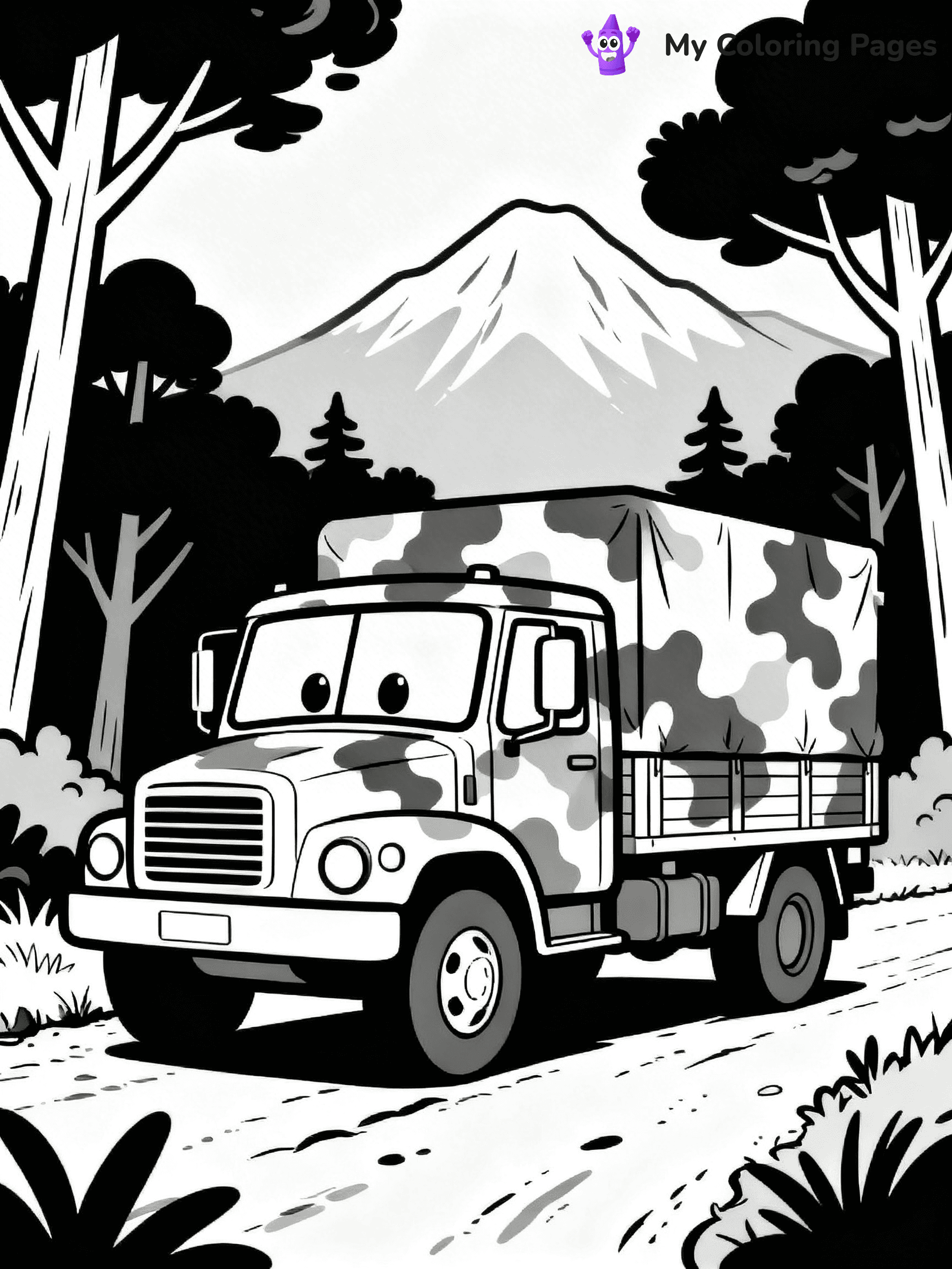 Army Truck Coloring Pages - 40