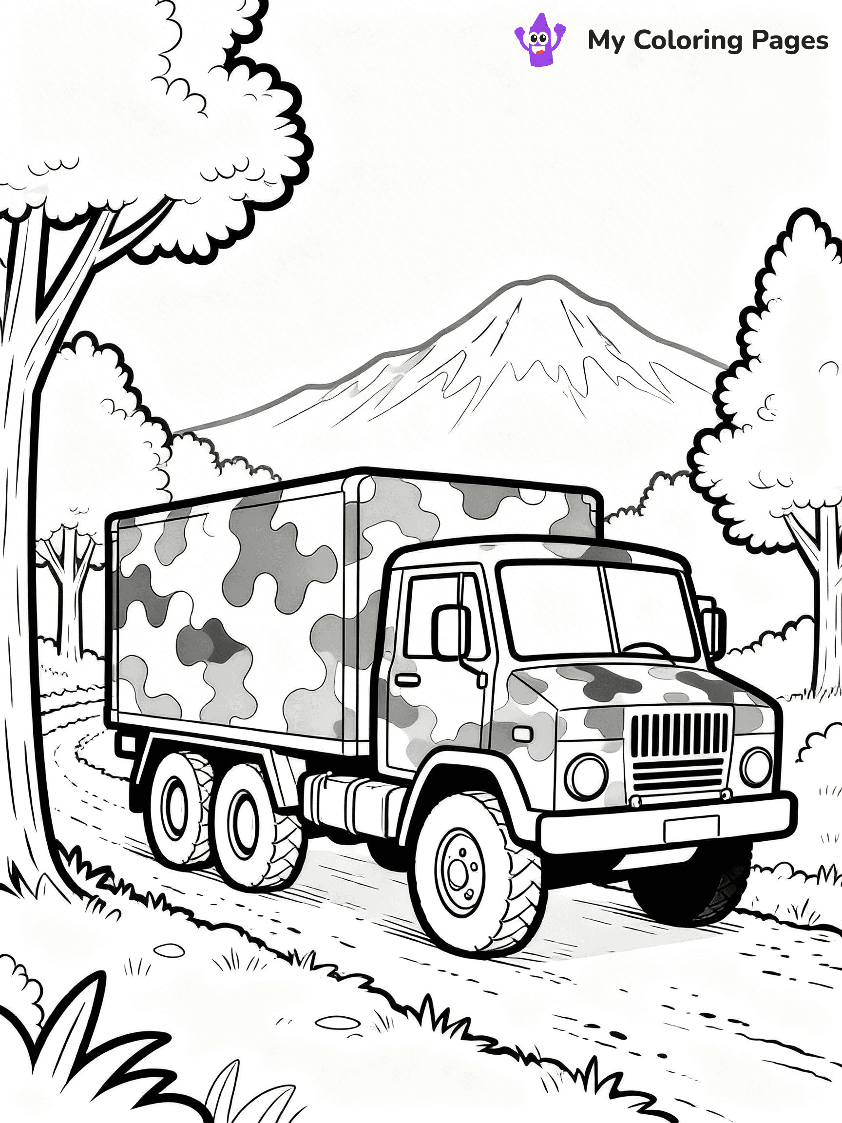 Army Truck Coloring Pages - 38