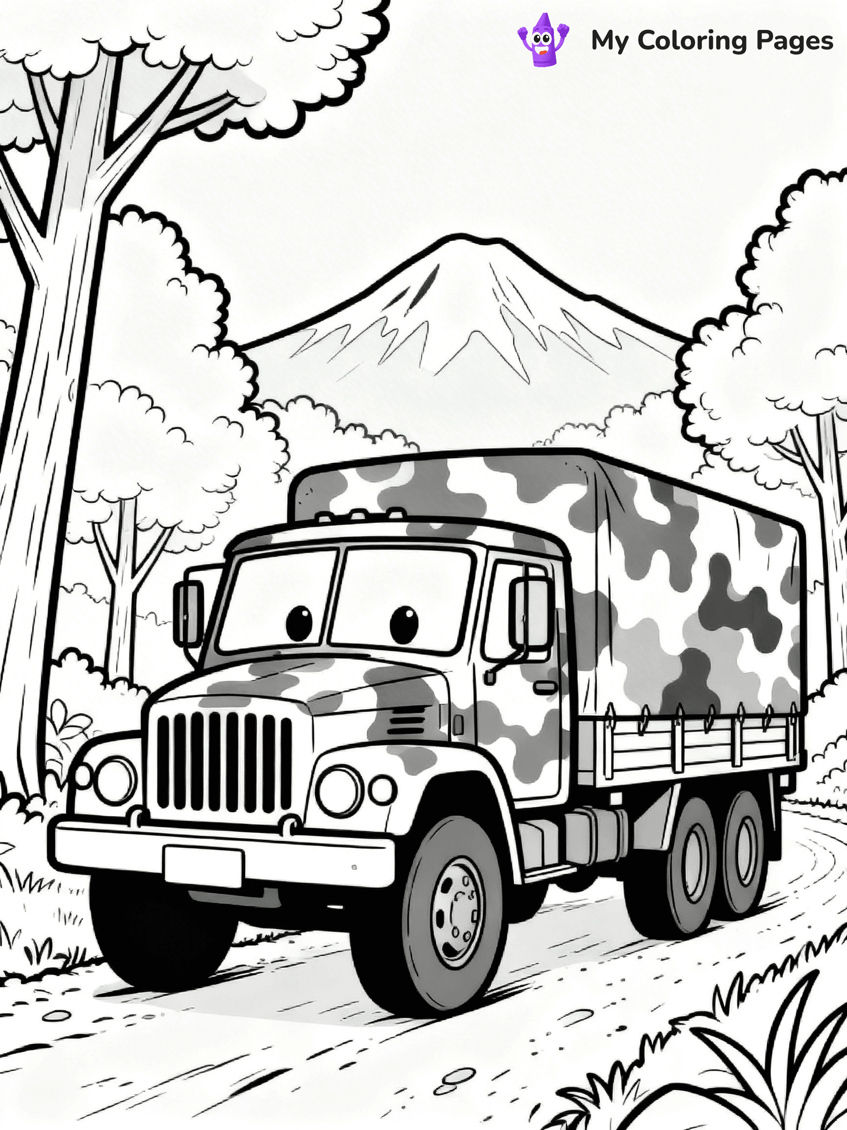 Army Truck Coloring Pages - 37