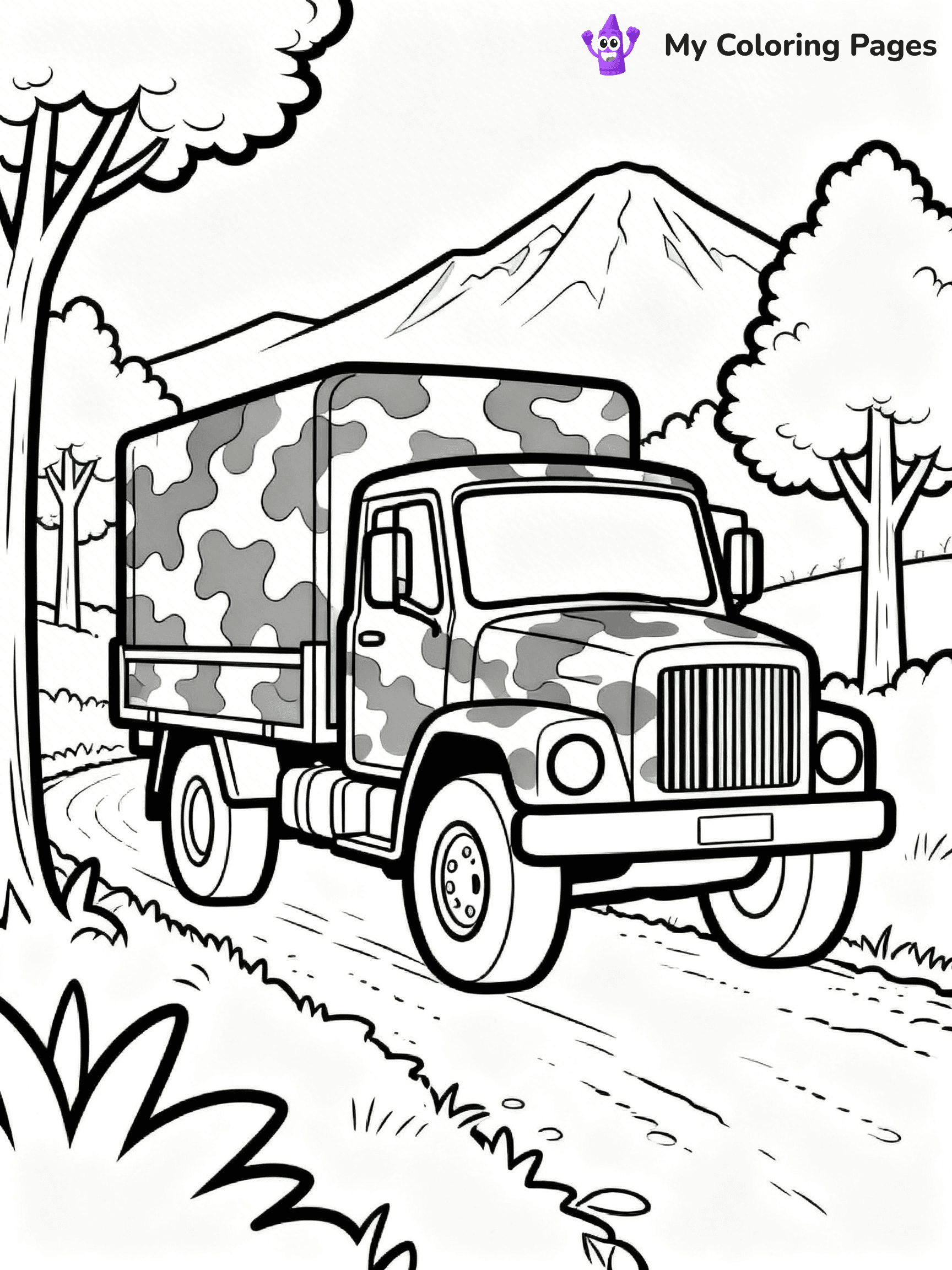 Army Truck Coloring Pages - 35