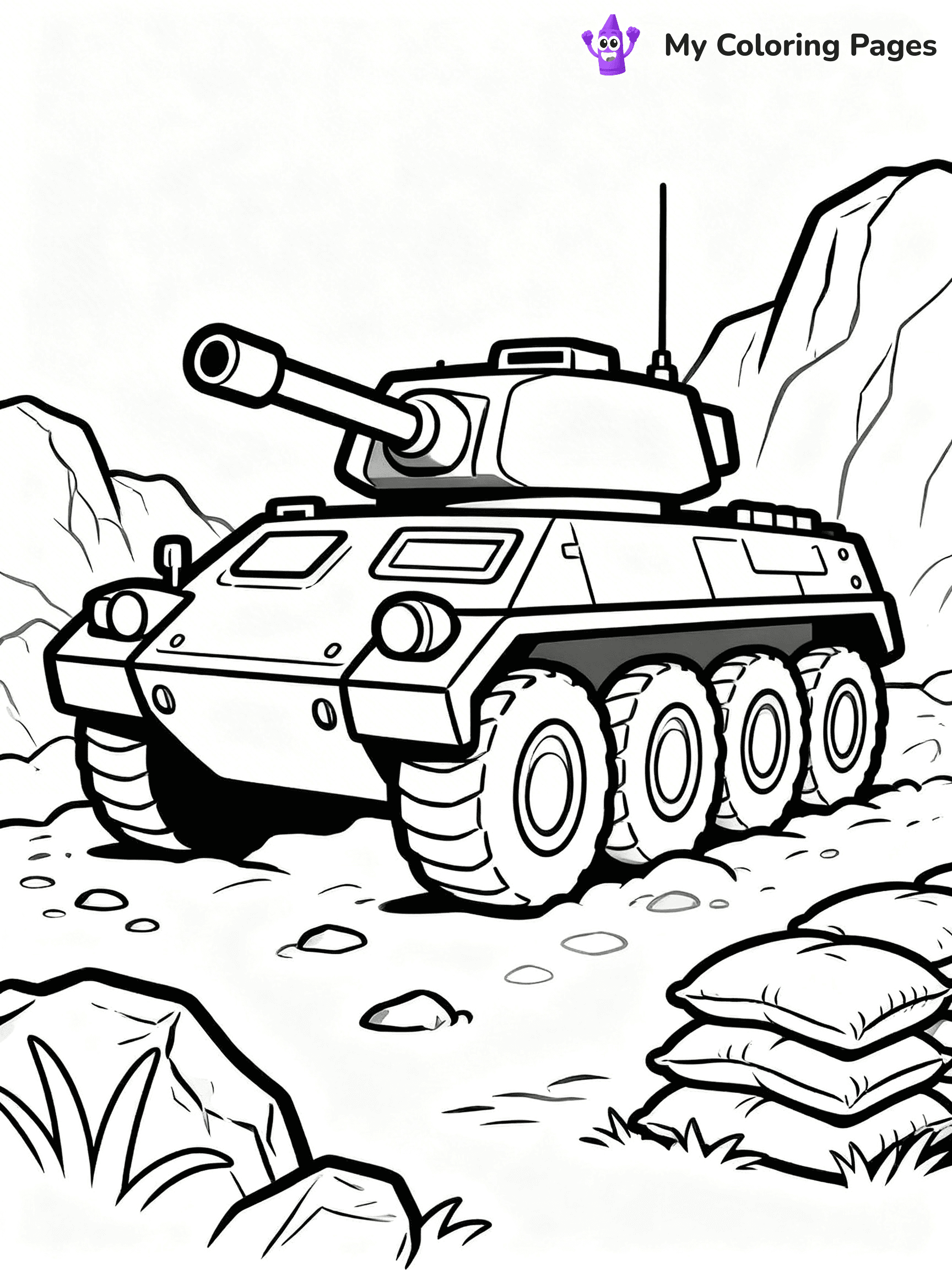 Army Truck Coloring Pages - 32