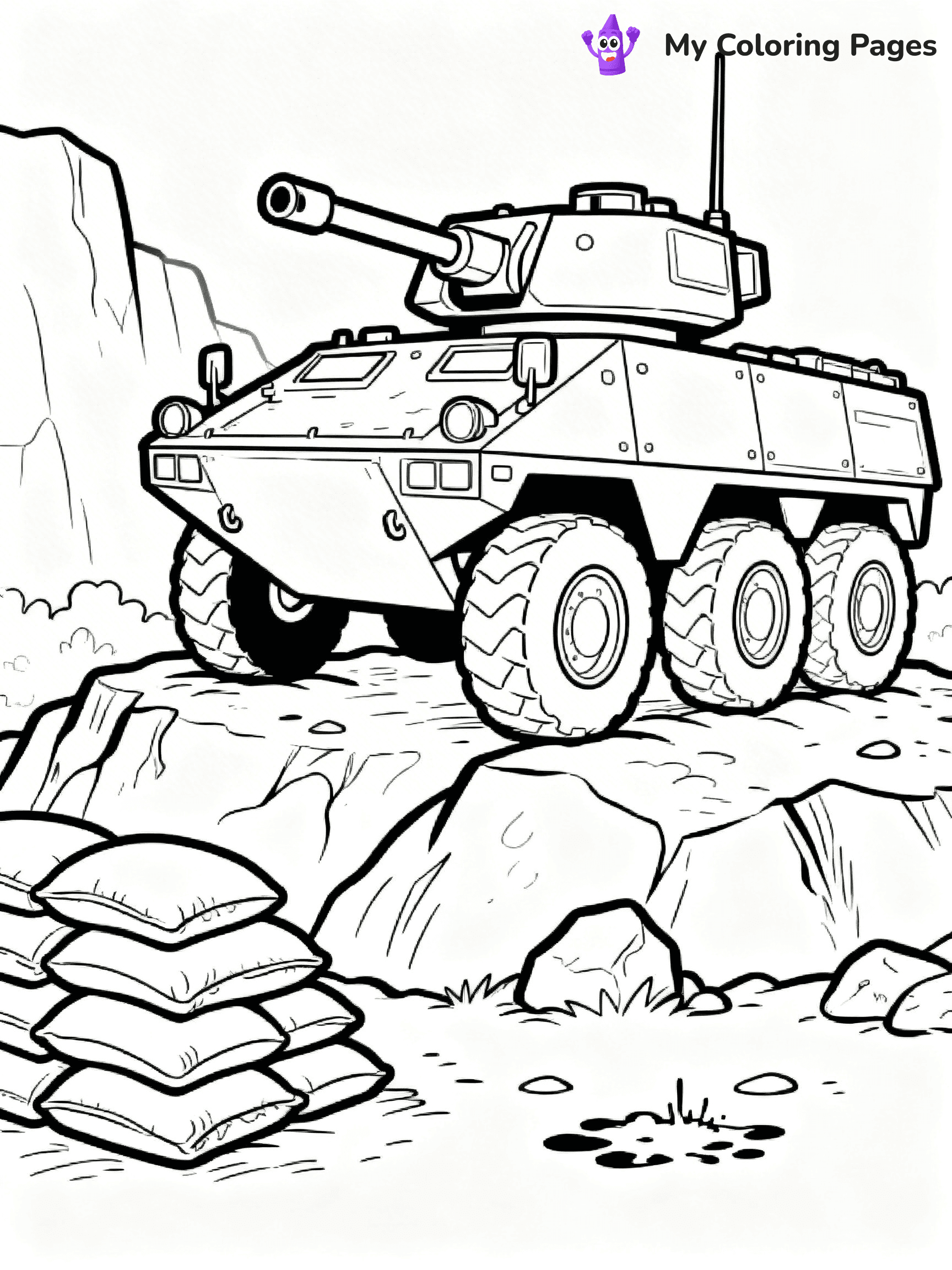 Army Truck Coloring Pages - 29