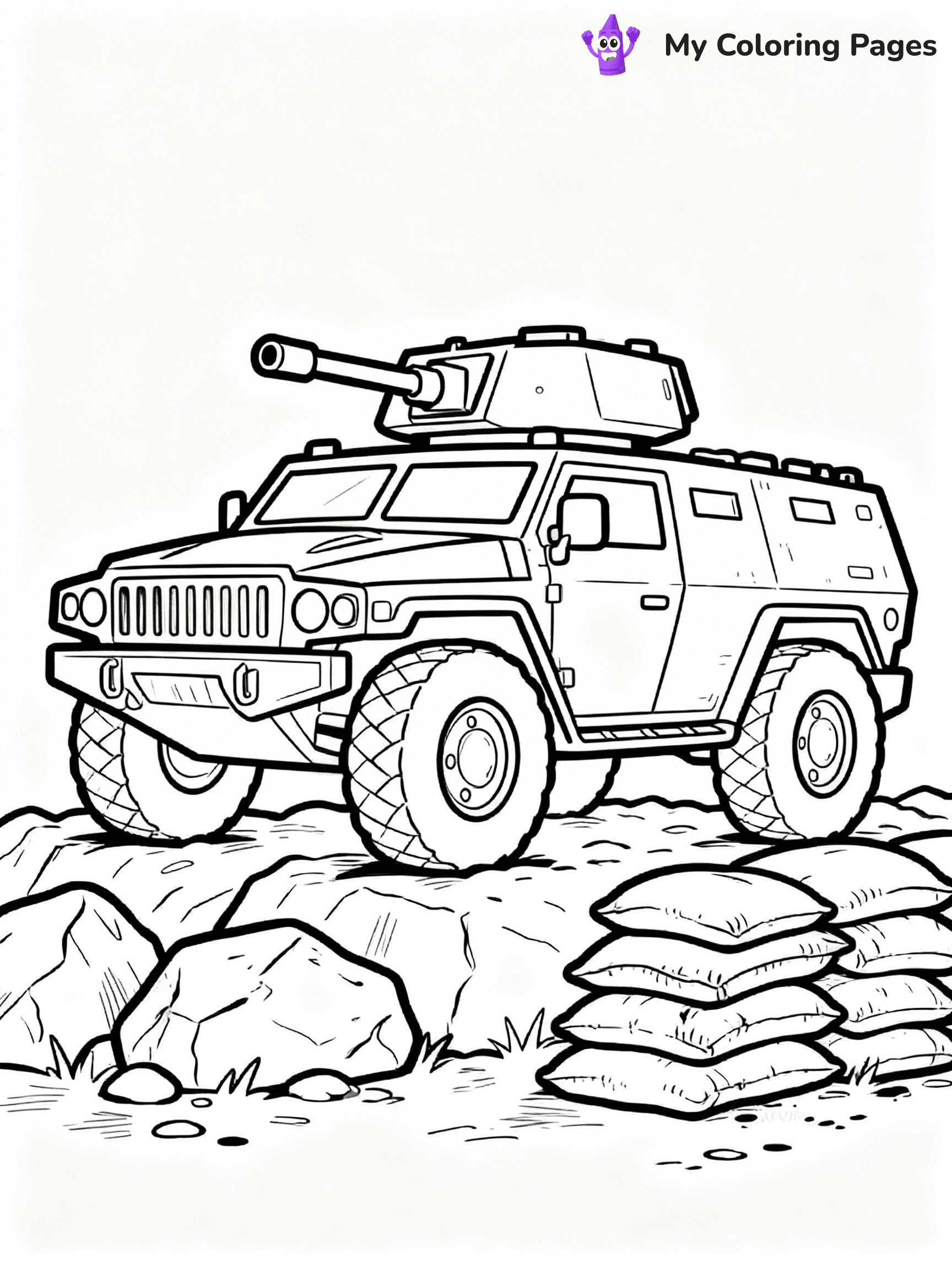 Army Truck Coloring Pages - 28