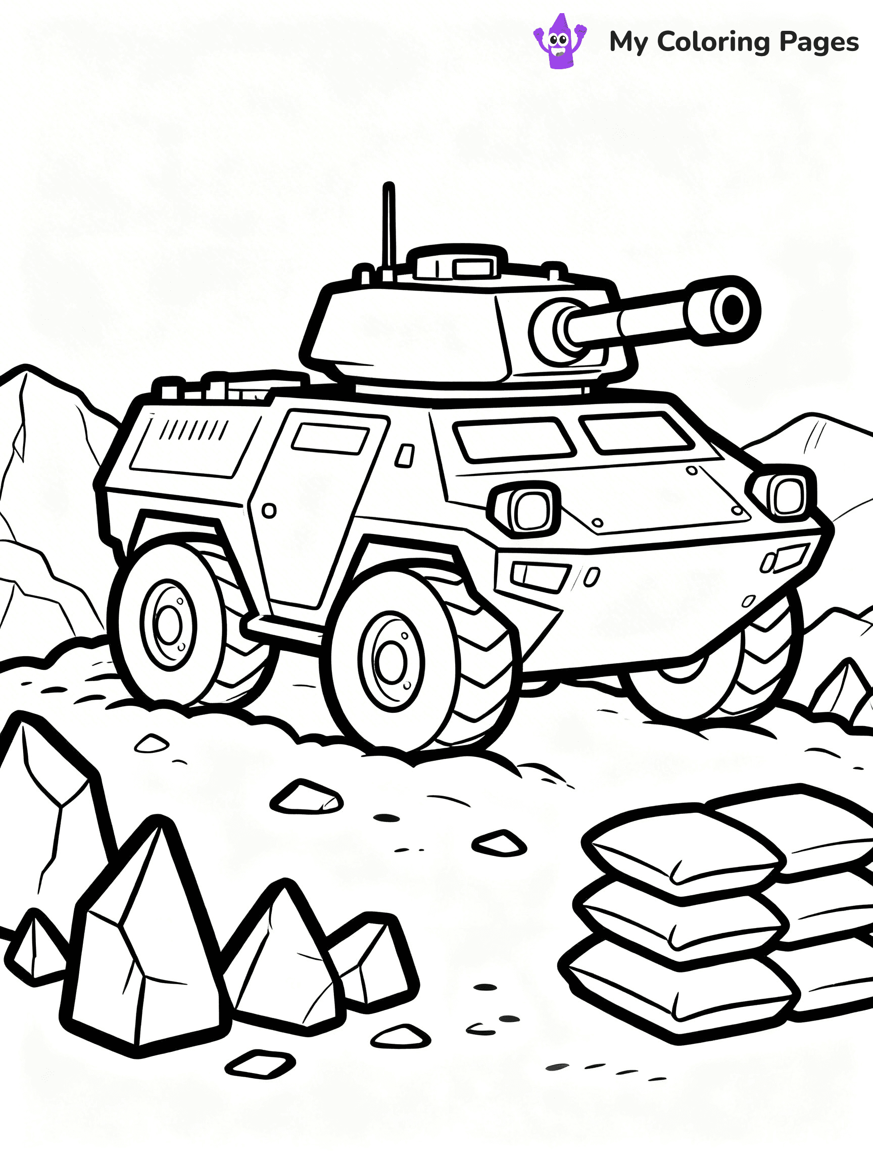 Army Truck Coloring Pages - 27