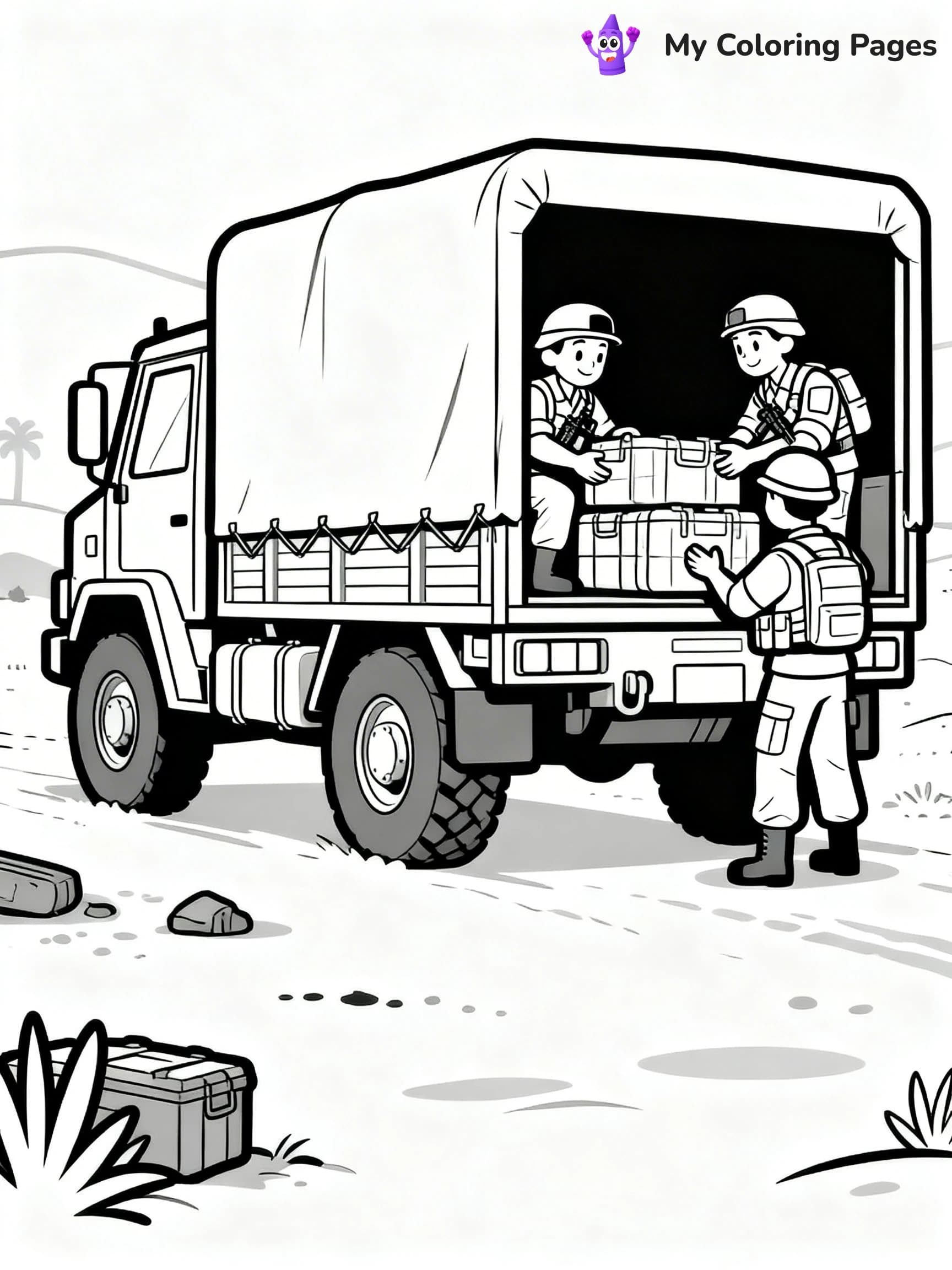 Army Truck Coloring Pages - 21