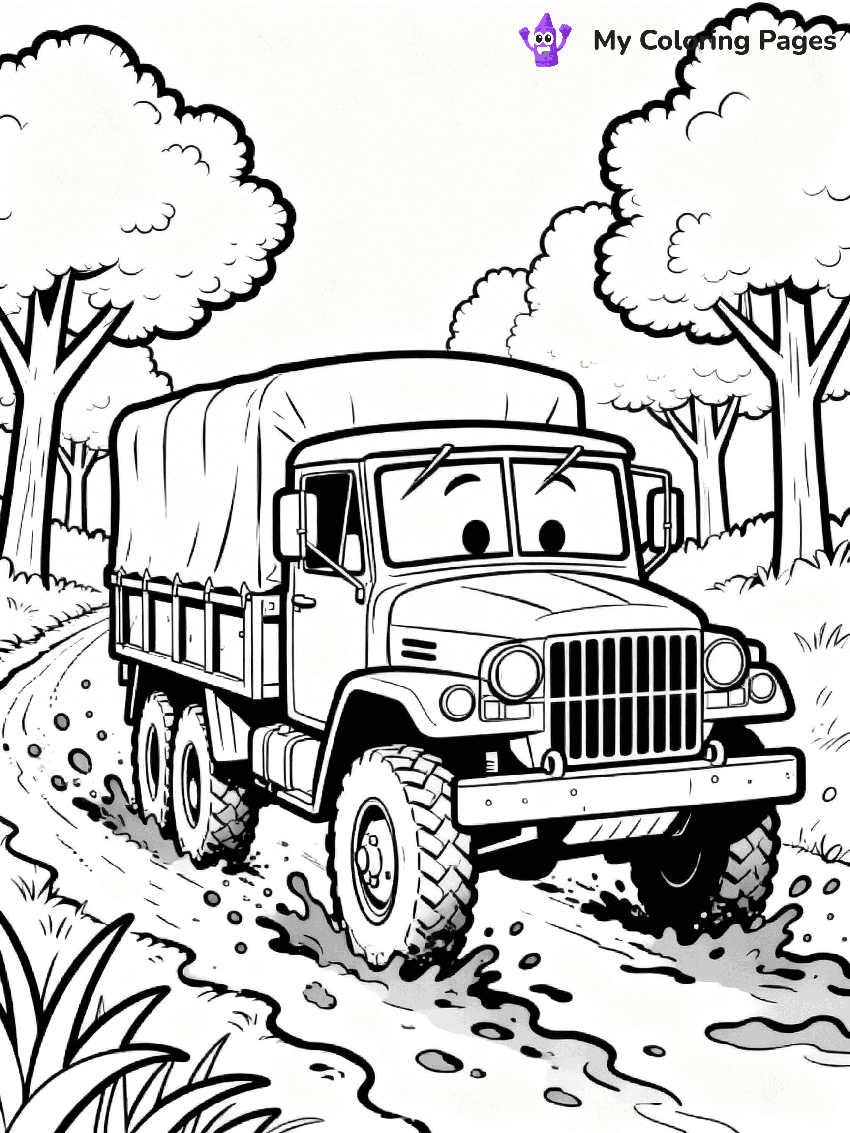 Army Truck Coloring Pages - 19