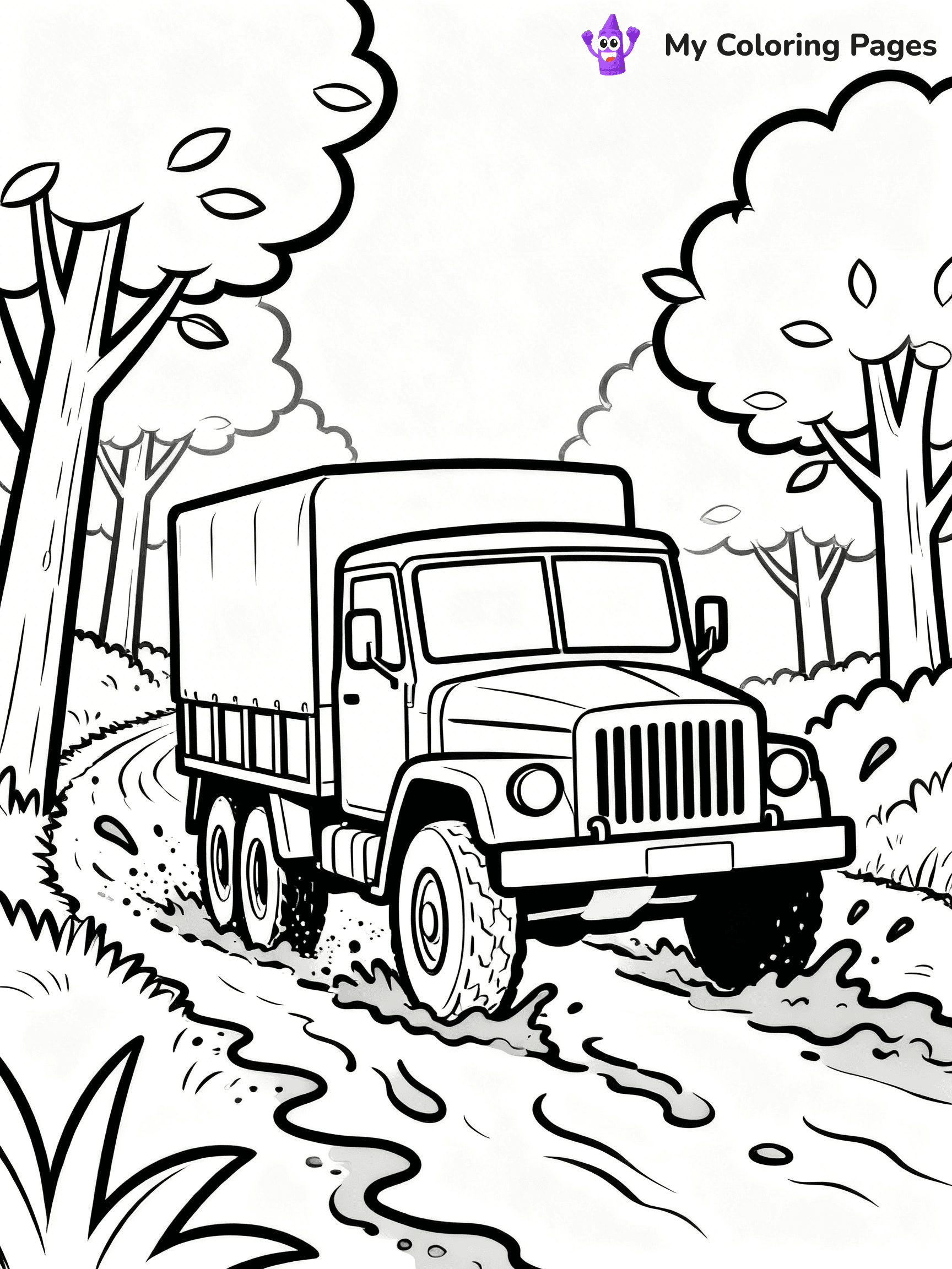Army Truck Coloring Pages - 18