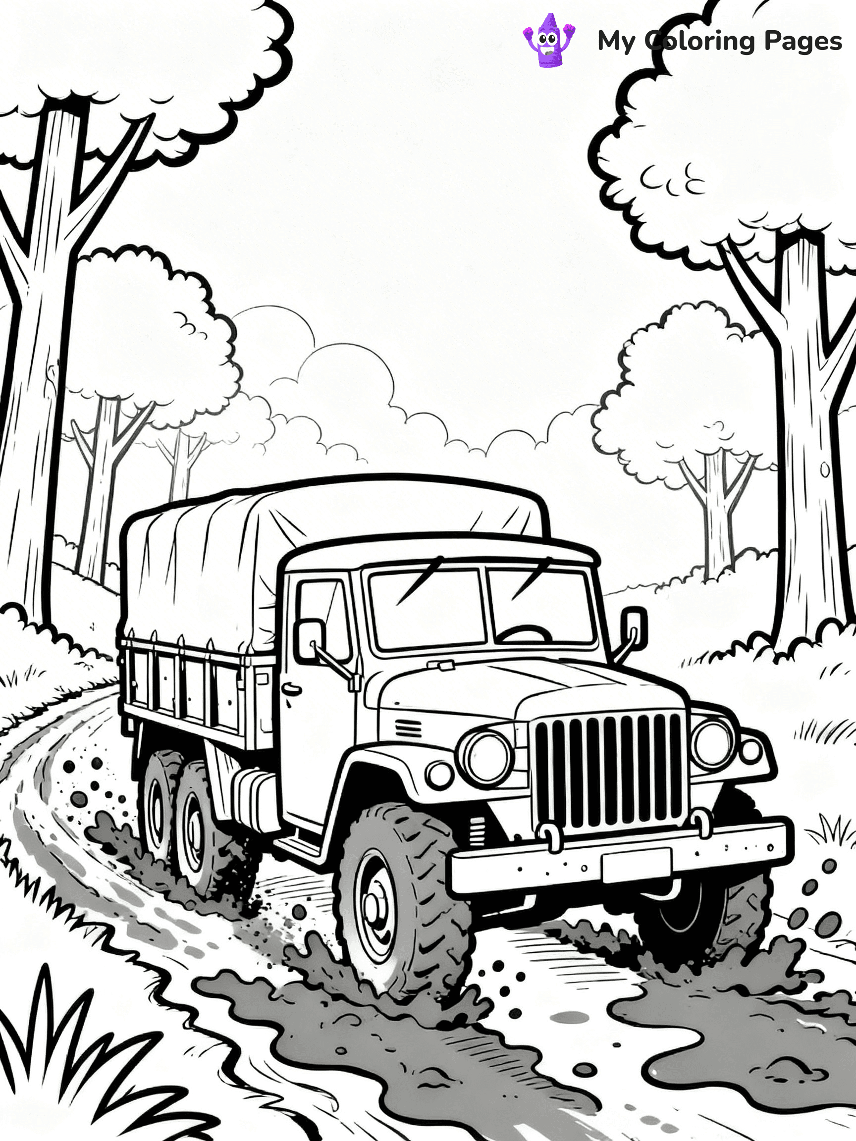 Army Truck Coloring Pages - 16
