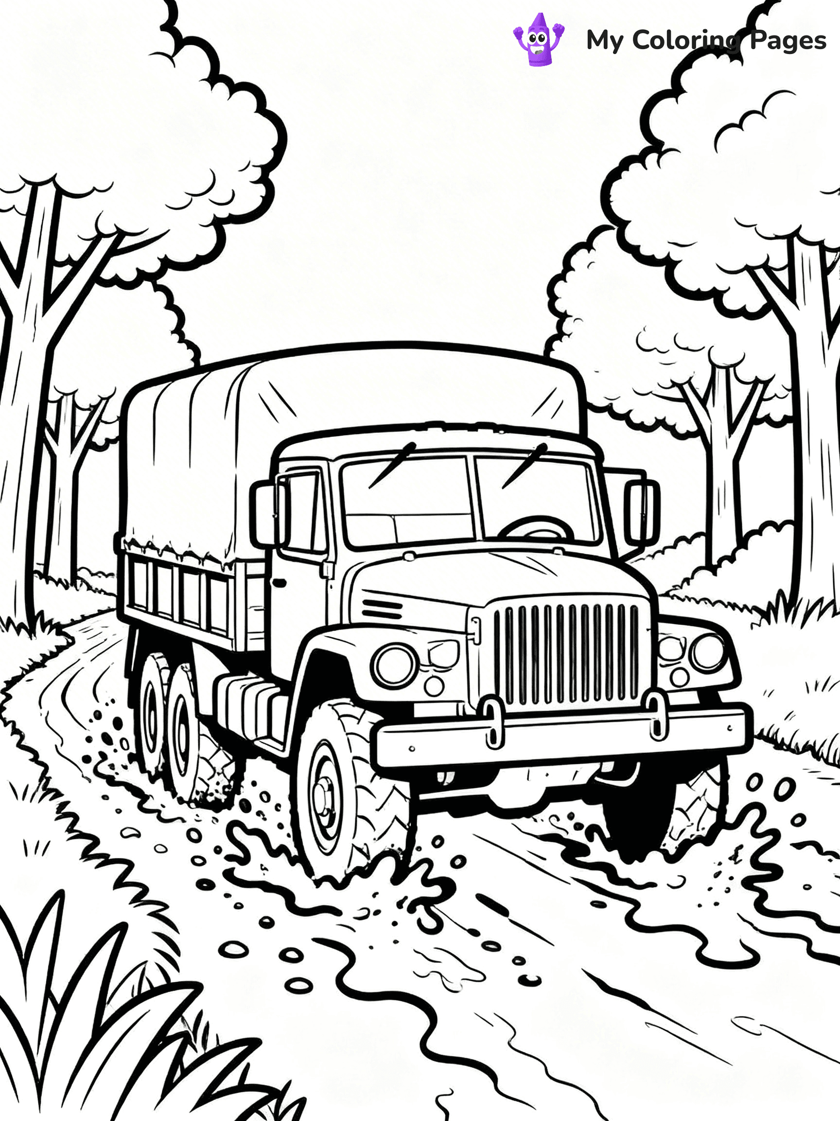 Army Truck Coloring Pages - 15