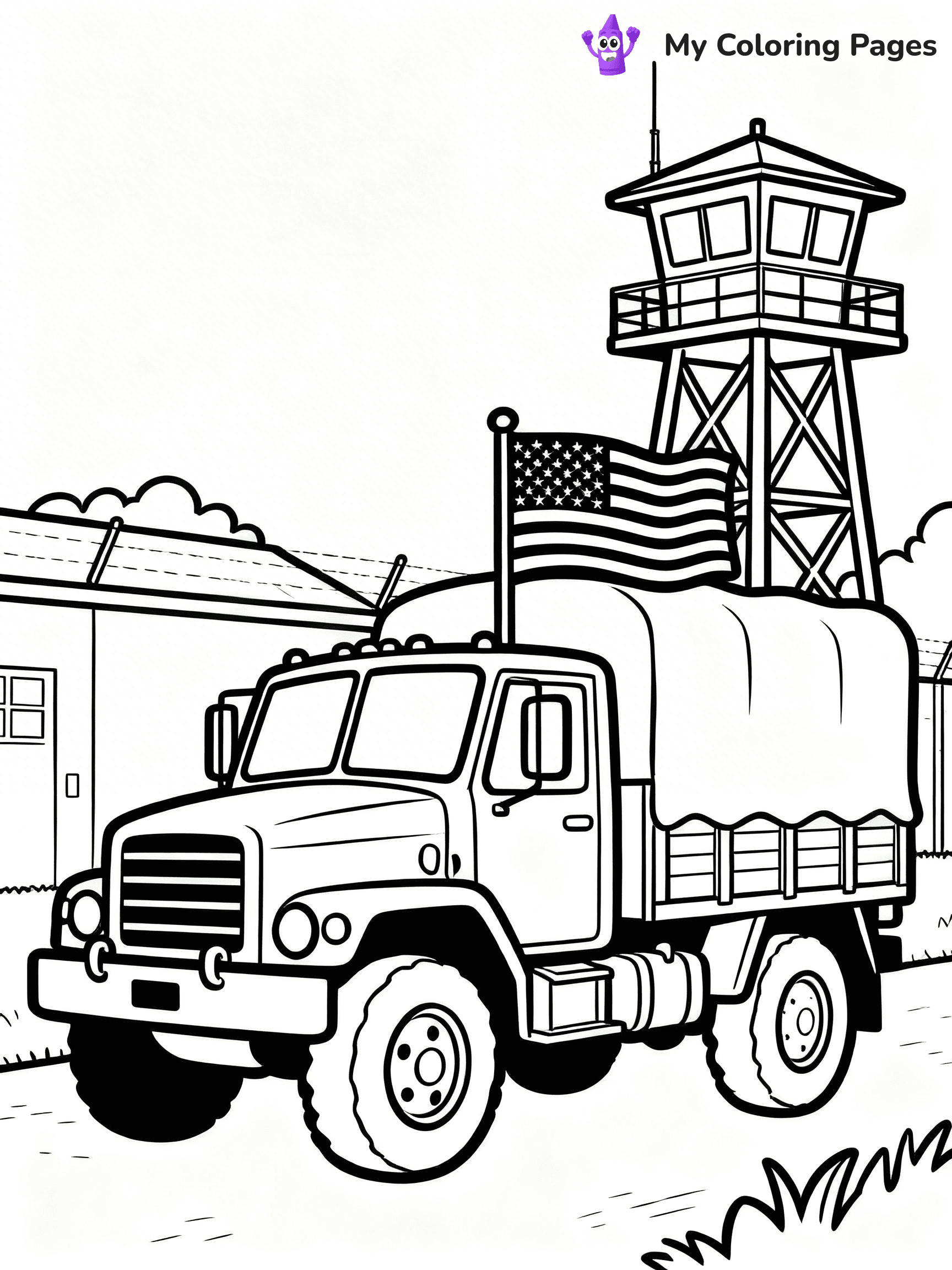 Army Truck Coloring Pages - 11