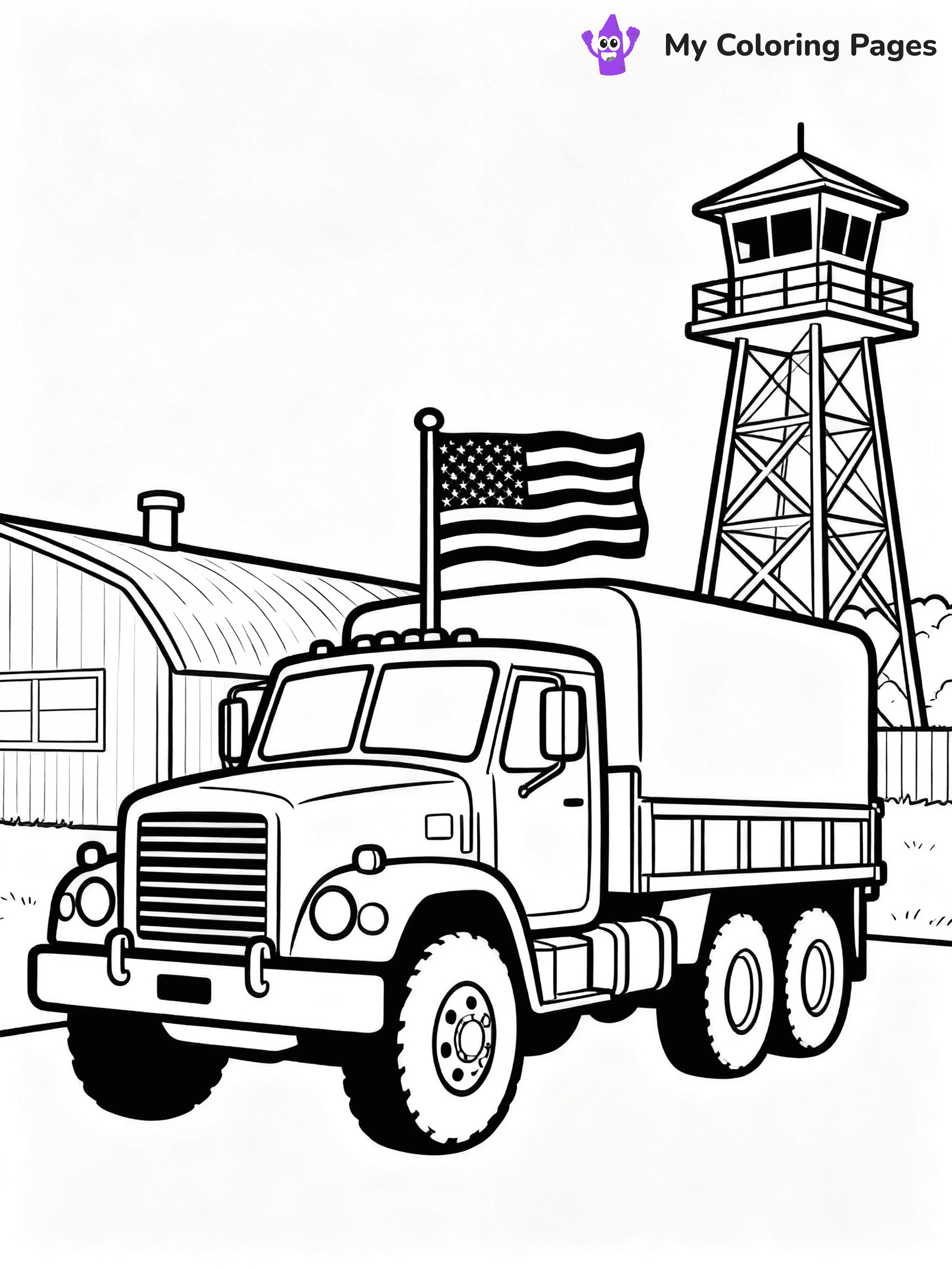 Army Truck Coloring Pages - 10
