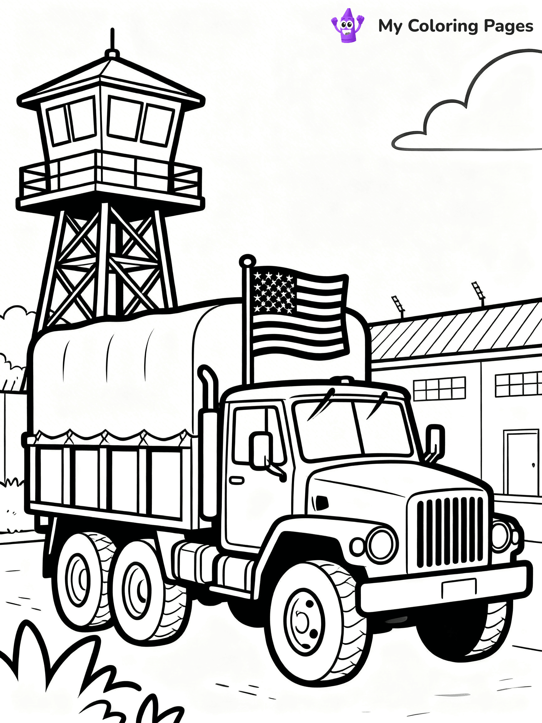 Army Truck Coloring Pages - 8