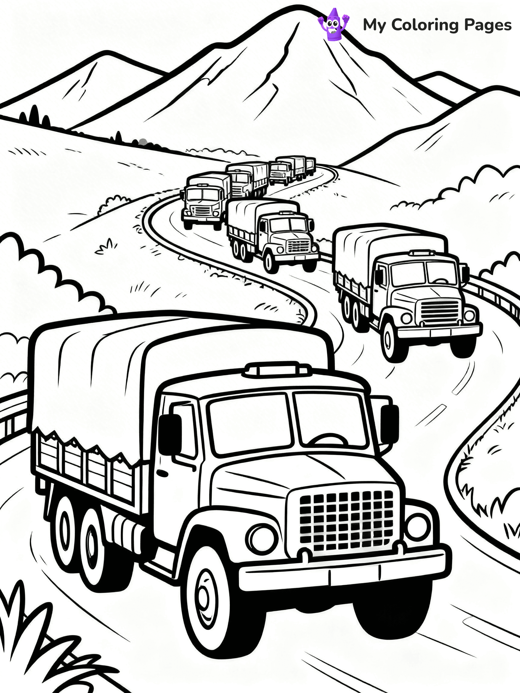Army Truck Coloring Pages - 6