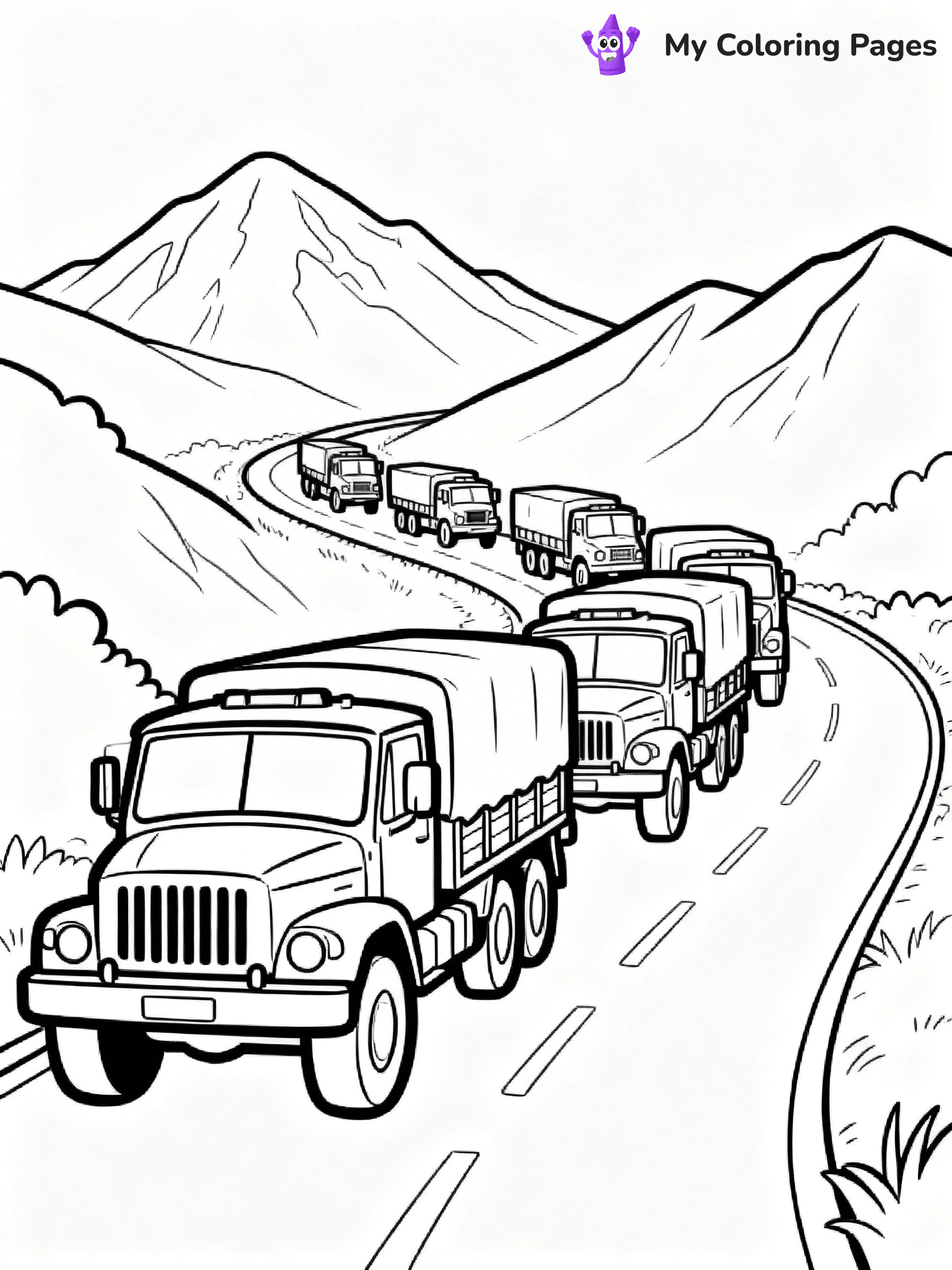 Army Truck Coloring Pages - 5