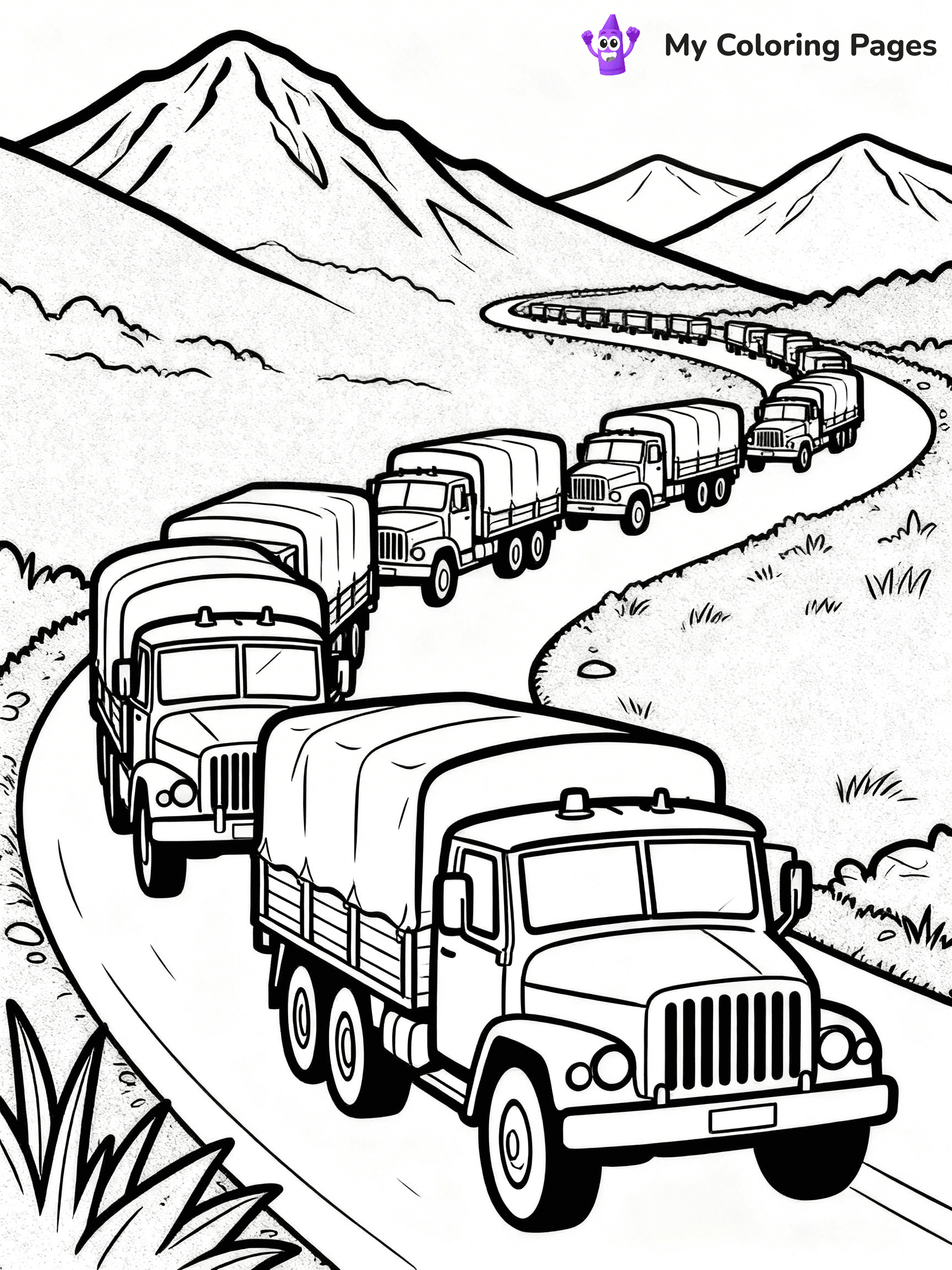 Army Truck Coloring Pages - 4