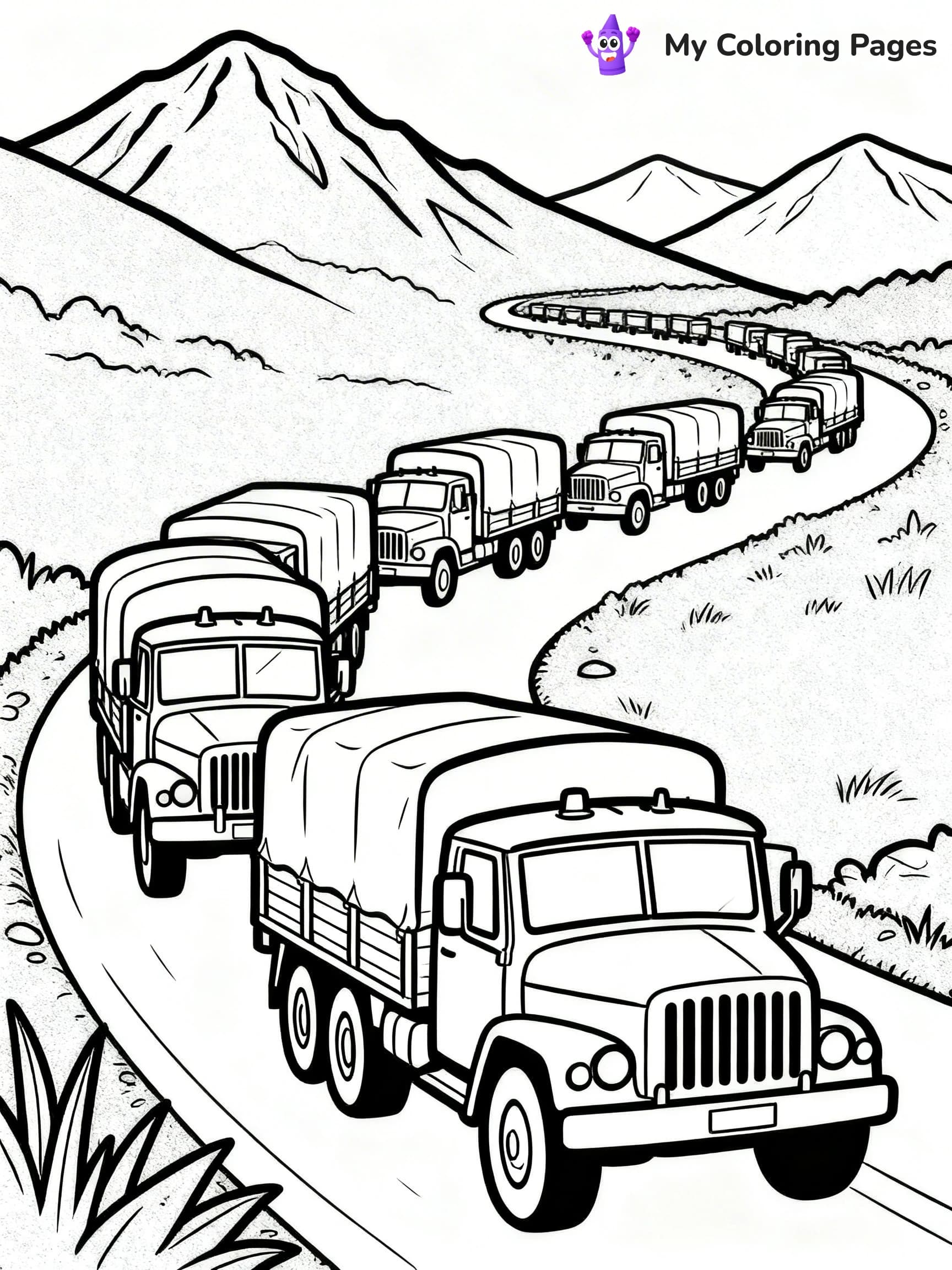 Army Truck Coloring Pages - 4