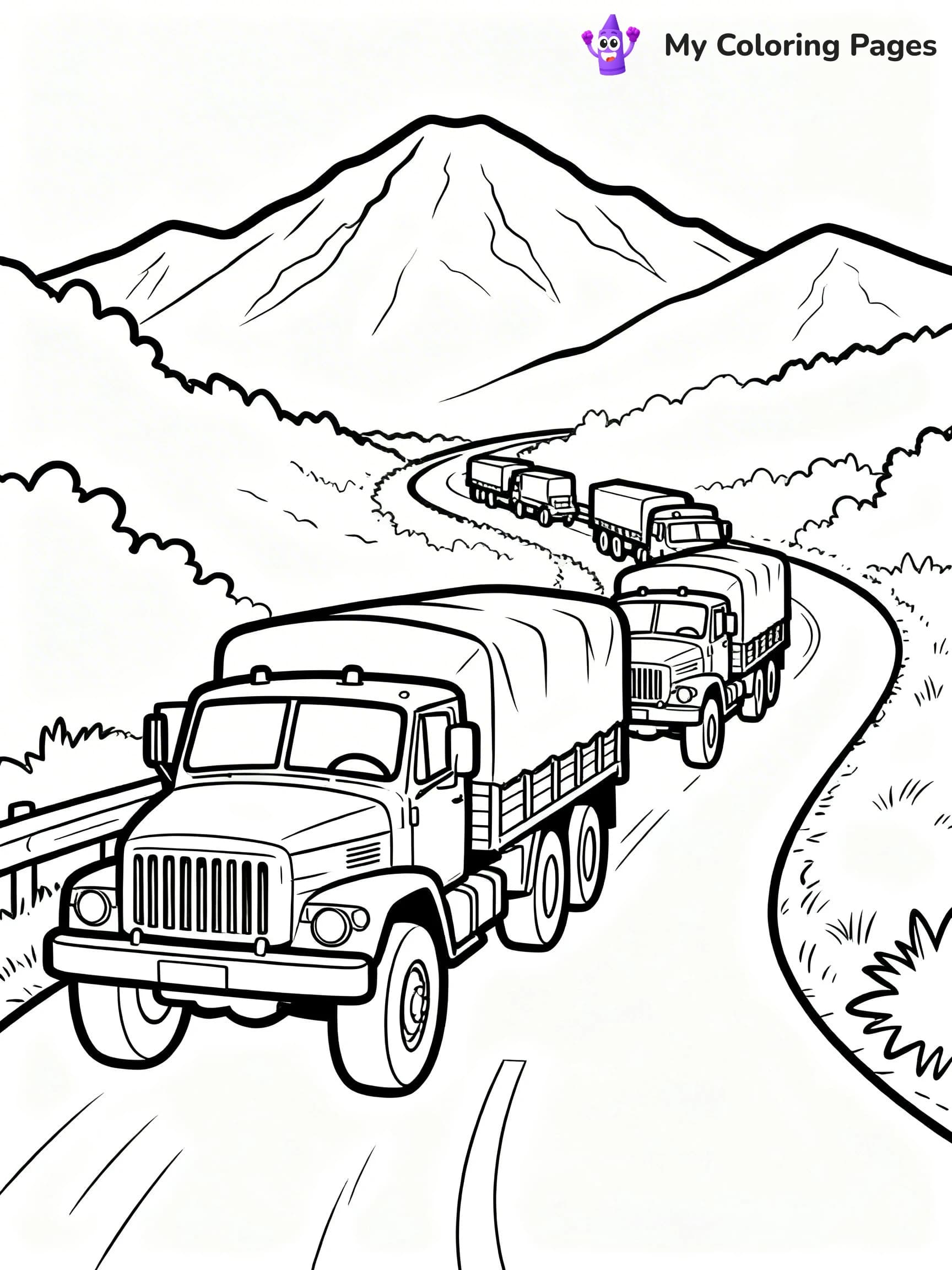 Army Truck Coloring Pages - 3