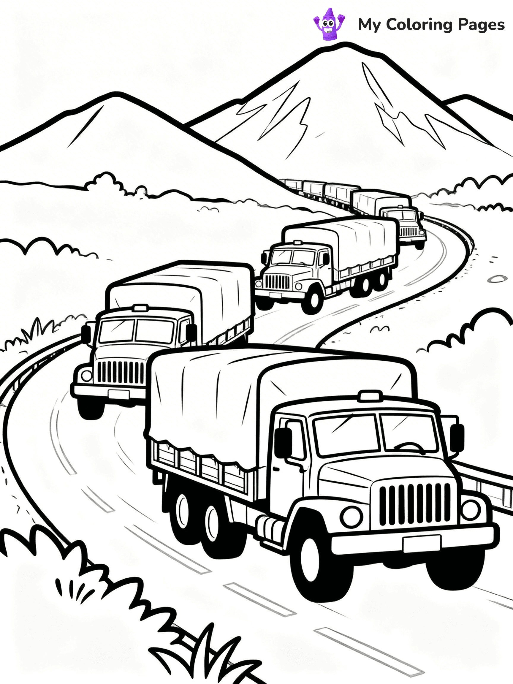 Army Truck Coloring Pages - 2