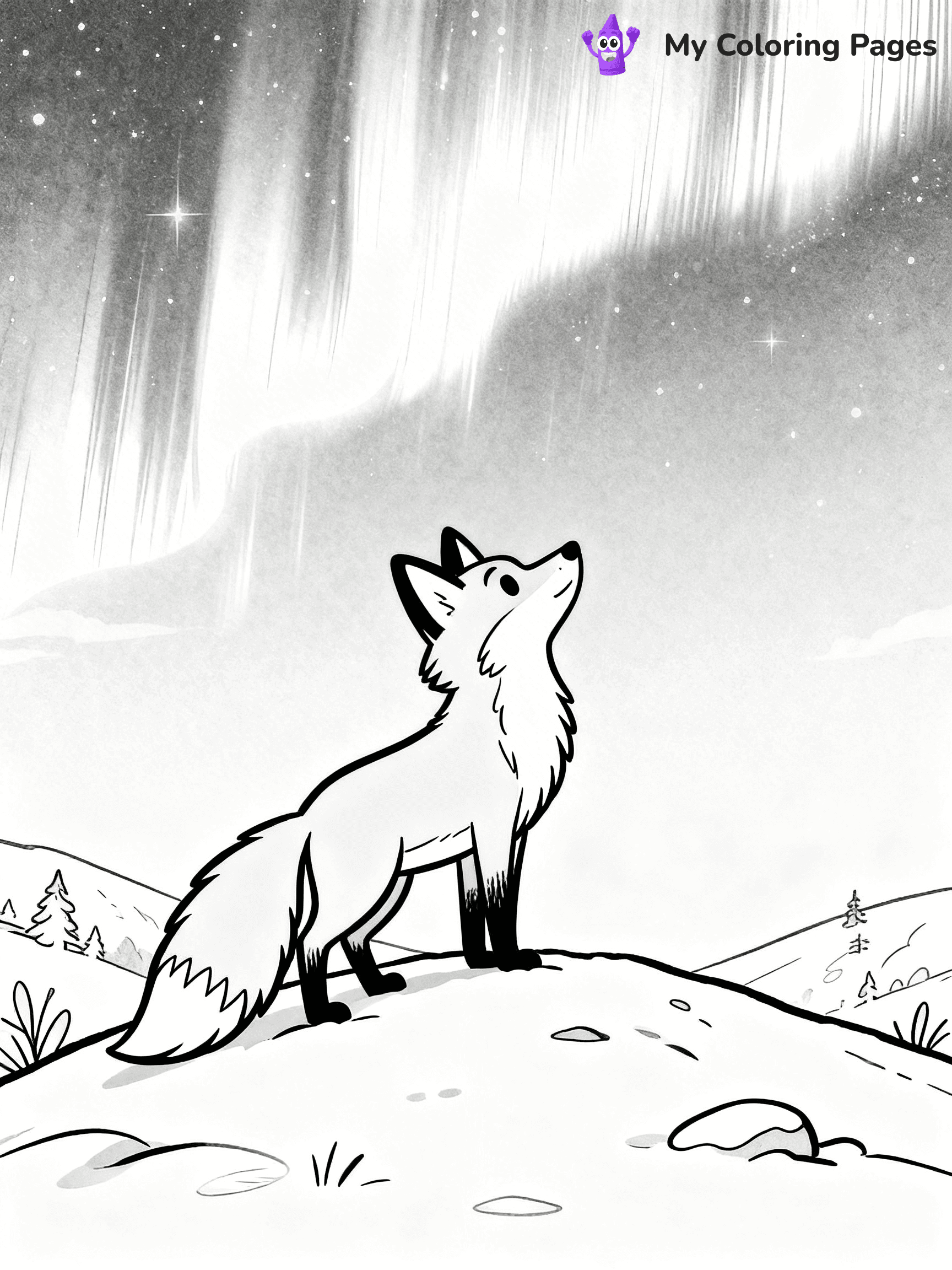 Aurora Coloring Pages - 1