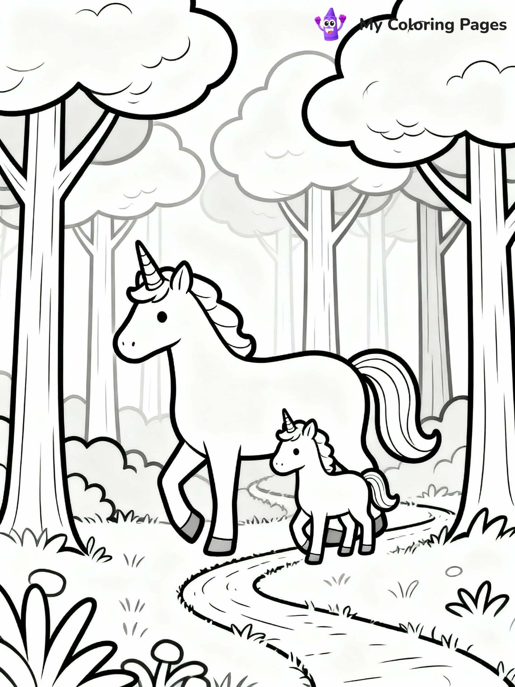 Unicorn Coloring Pages - 22