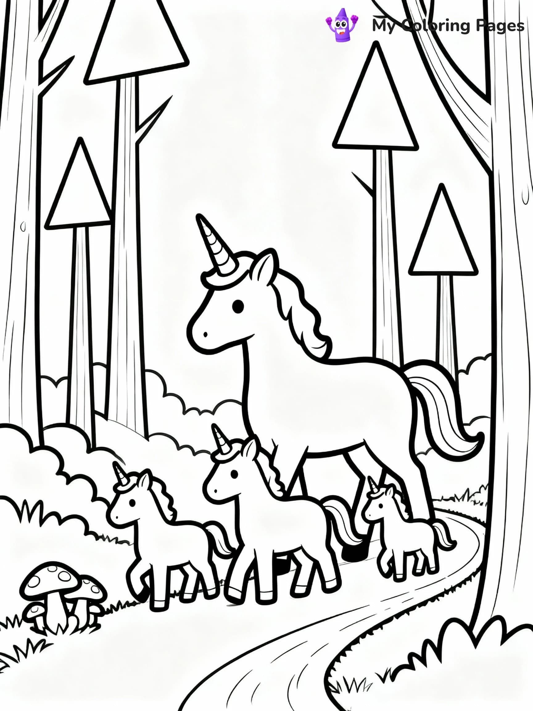 Unicorn Coloring Pages - 21