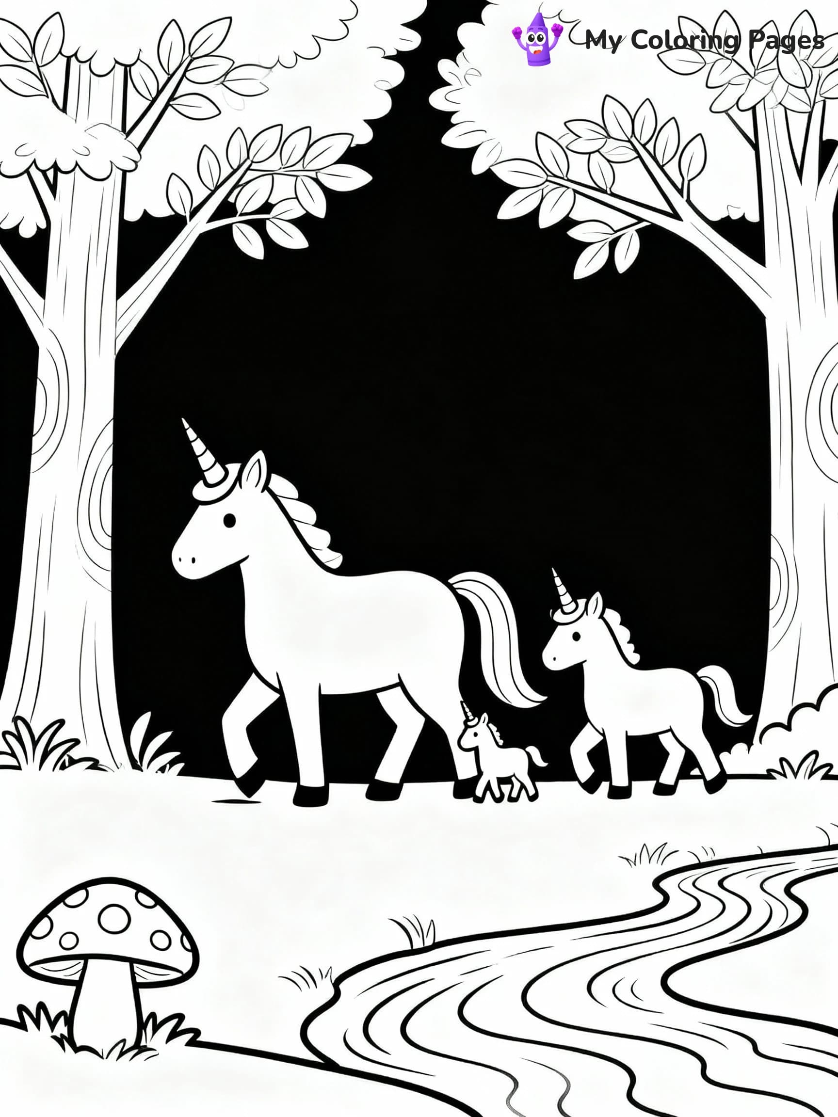Unicorn Coloring Pages - 19
