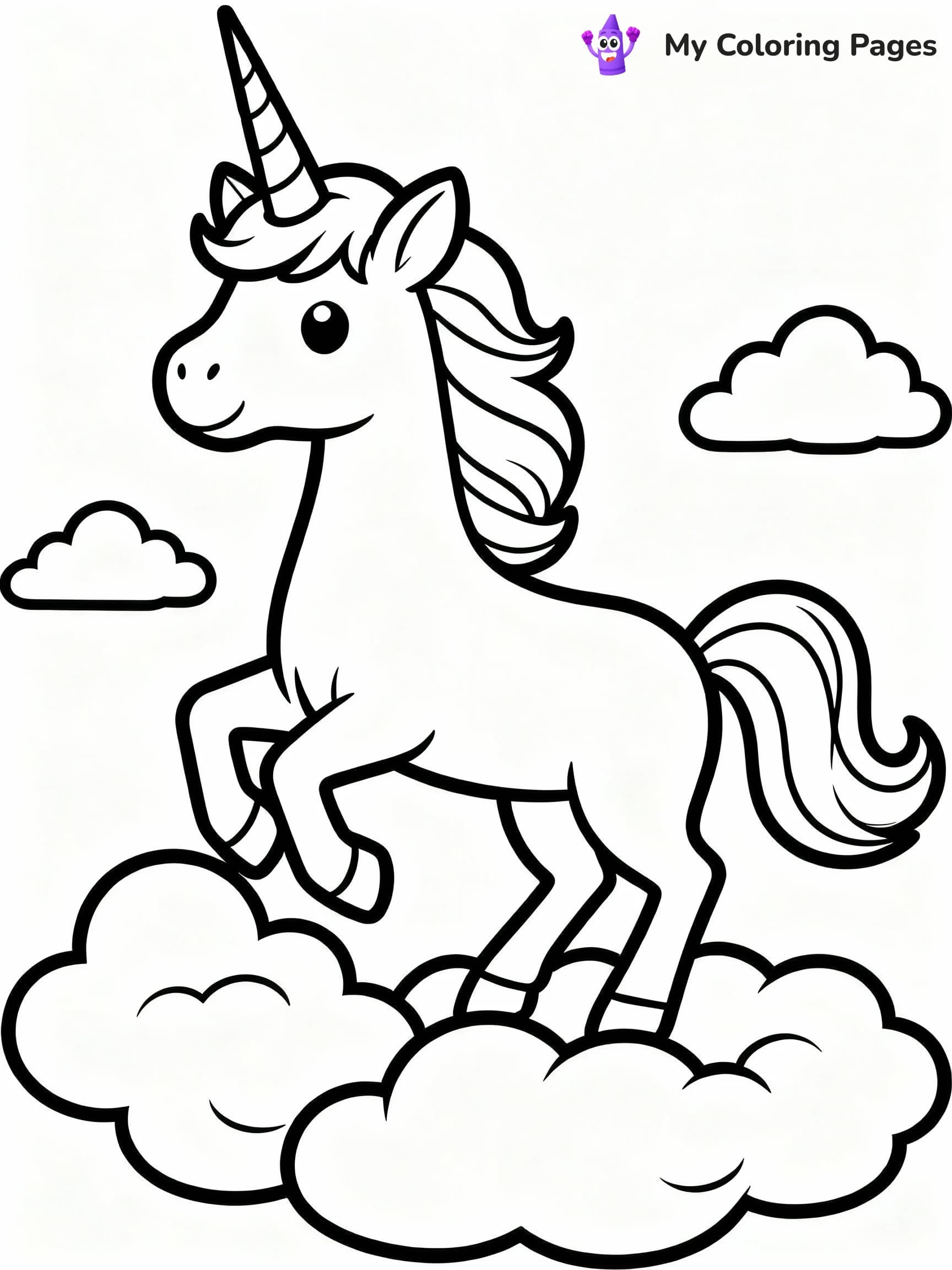 Unicorn Coloring Pages - 12