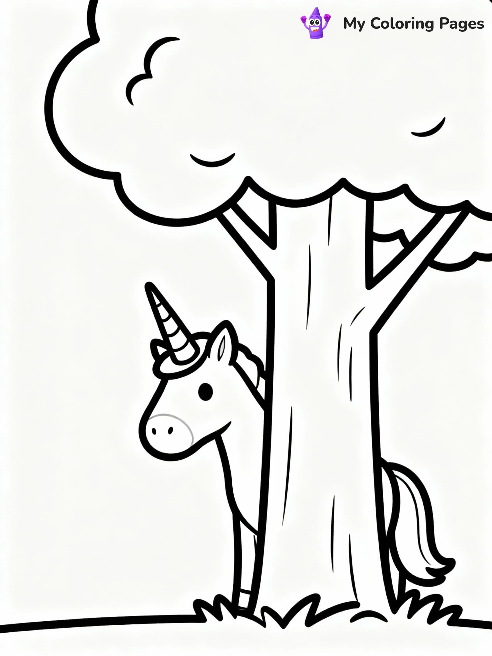 Unicorn Coloring Pages - 4